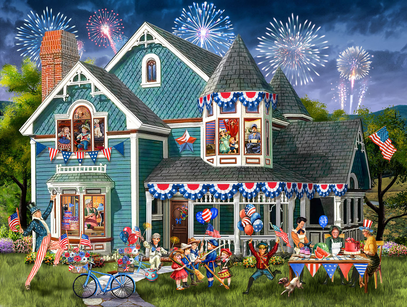 Old time Celebration 500 pc Jigsaw Puzzle 23068