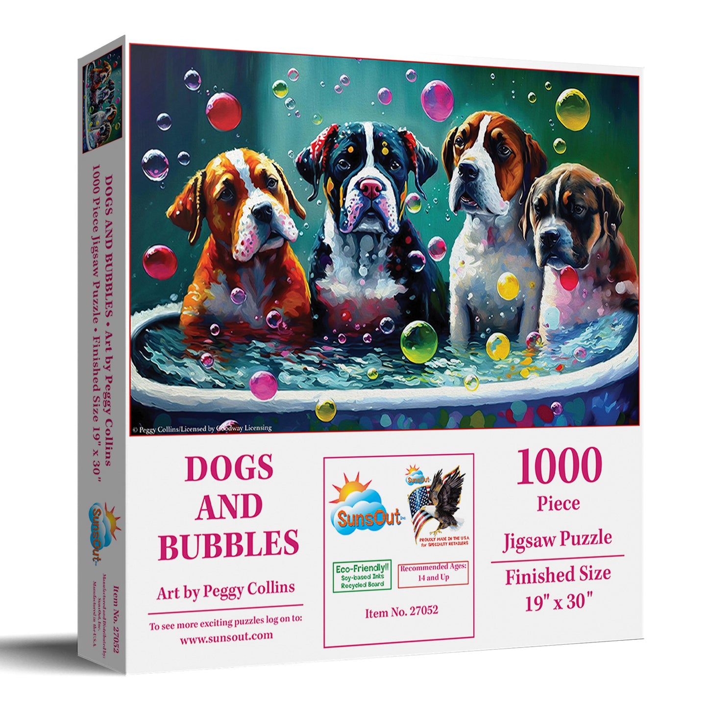 Dogs and Bubbles 1000 pc Jigsaw Puzzle 27052