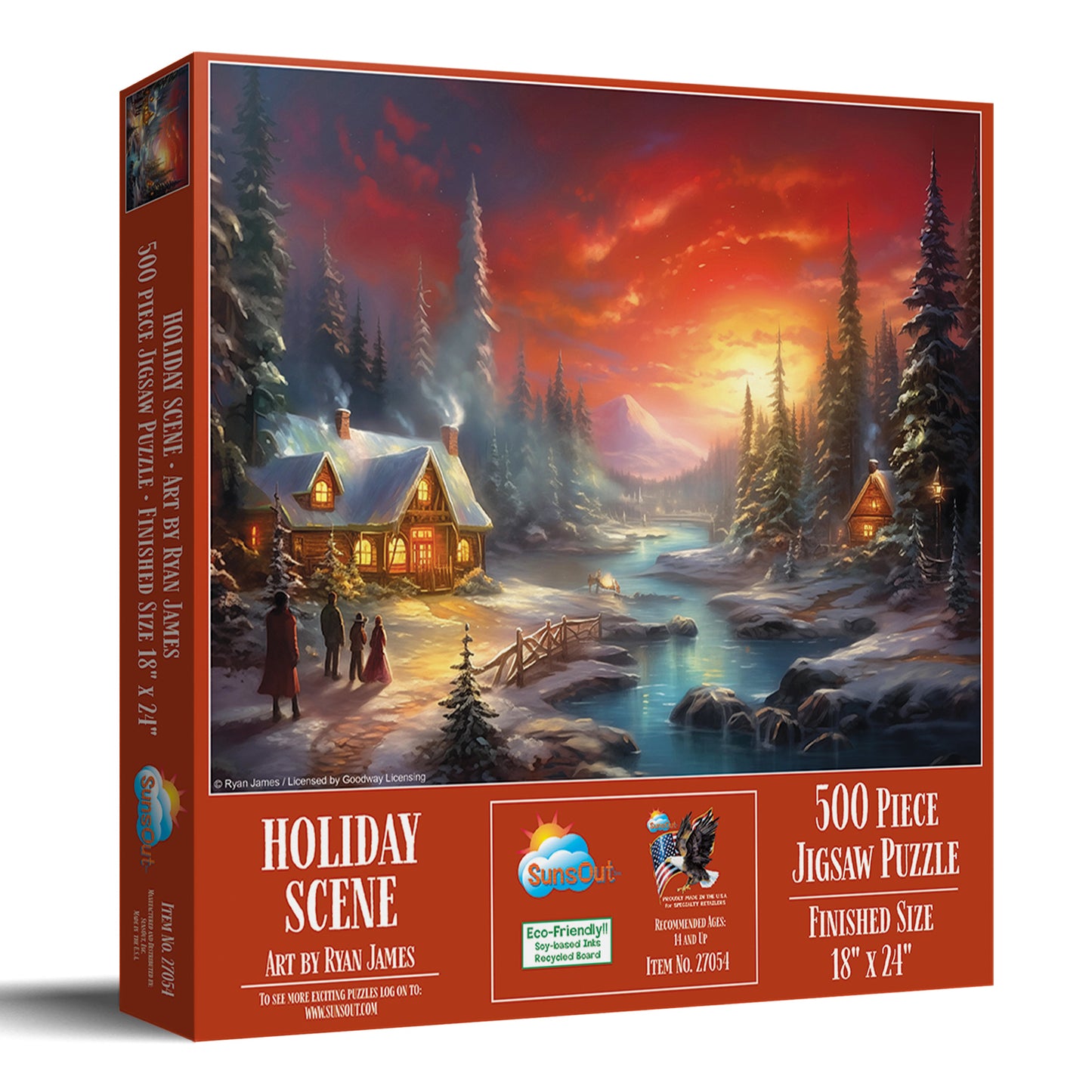 Holiday Scene 500 pc Jigsaw Puzzle 27054