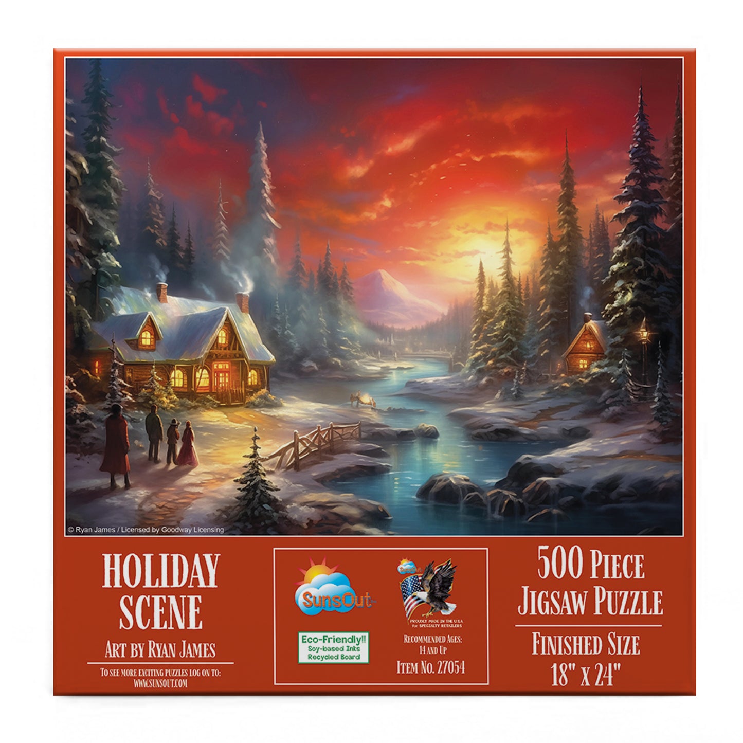 Holiday Scene 500 pc Jigsaw Puzzle 27054