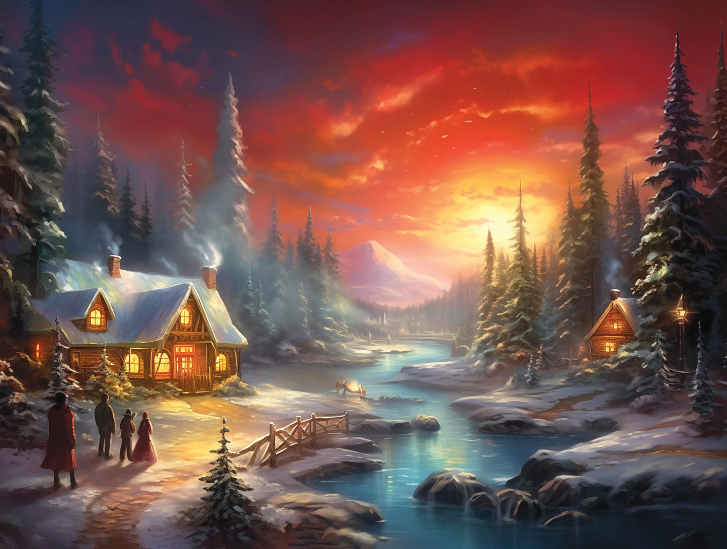 Holiday Scene 500 pc Jigsaw Puzzle 27054