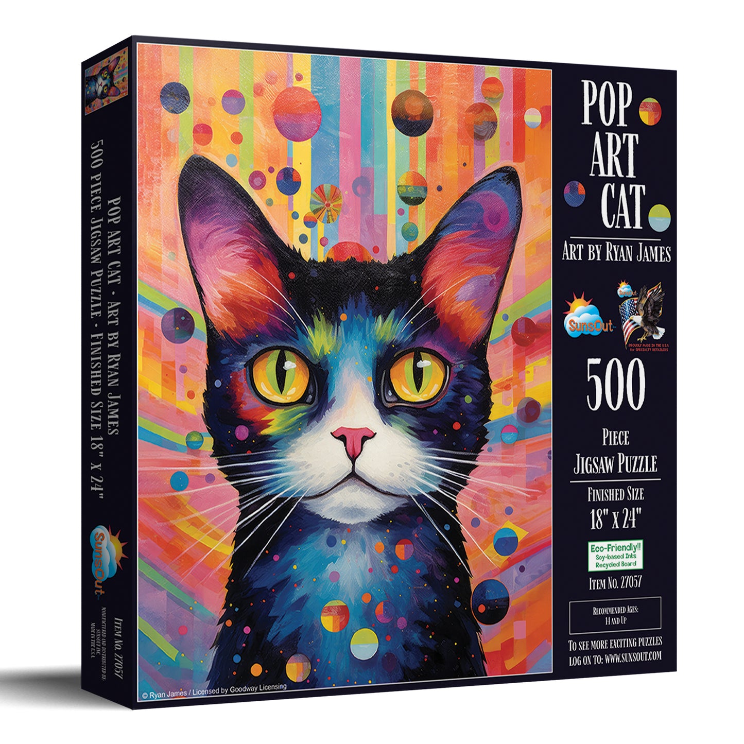 Pop Art Cat 500 pc Jigsaw Puzzle 27057