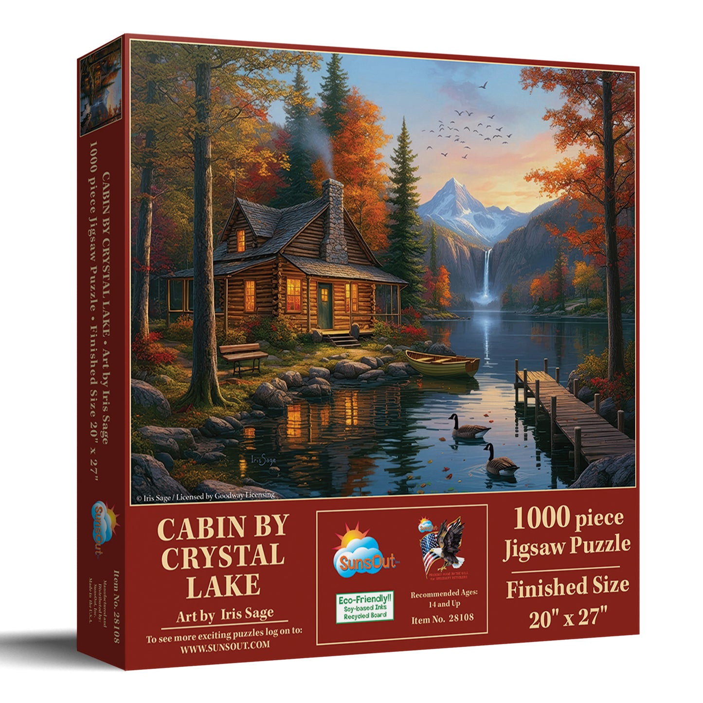 Cabin by Crystal Lake 1000 pc Jigsaw Puzzle 28108
