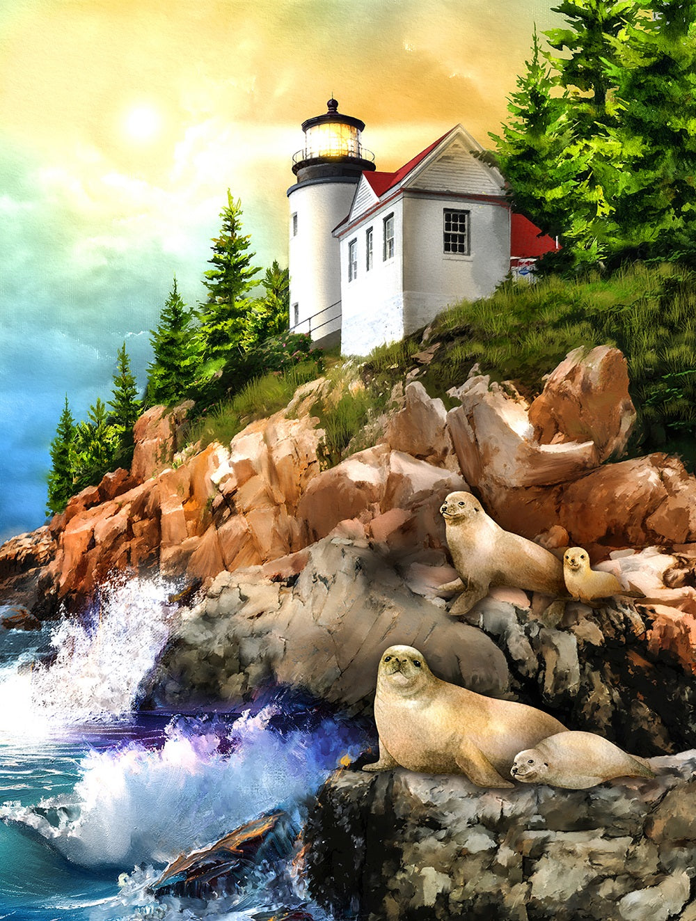 Bass Harbor Light Station 500 pc Jigsaw Puzzle 28545