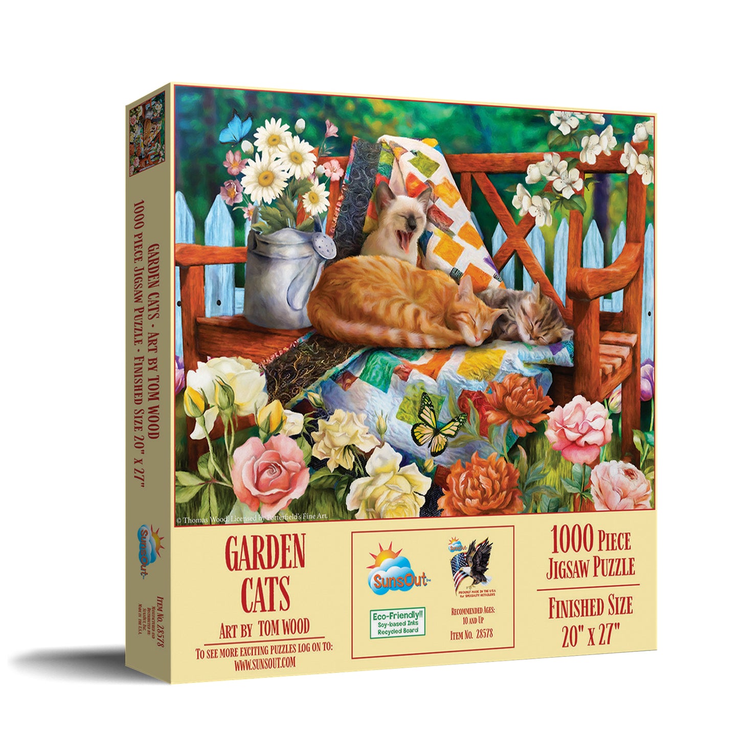 Garden Cats 1000 pc Jigsaw Puzzle 28578
