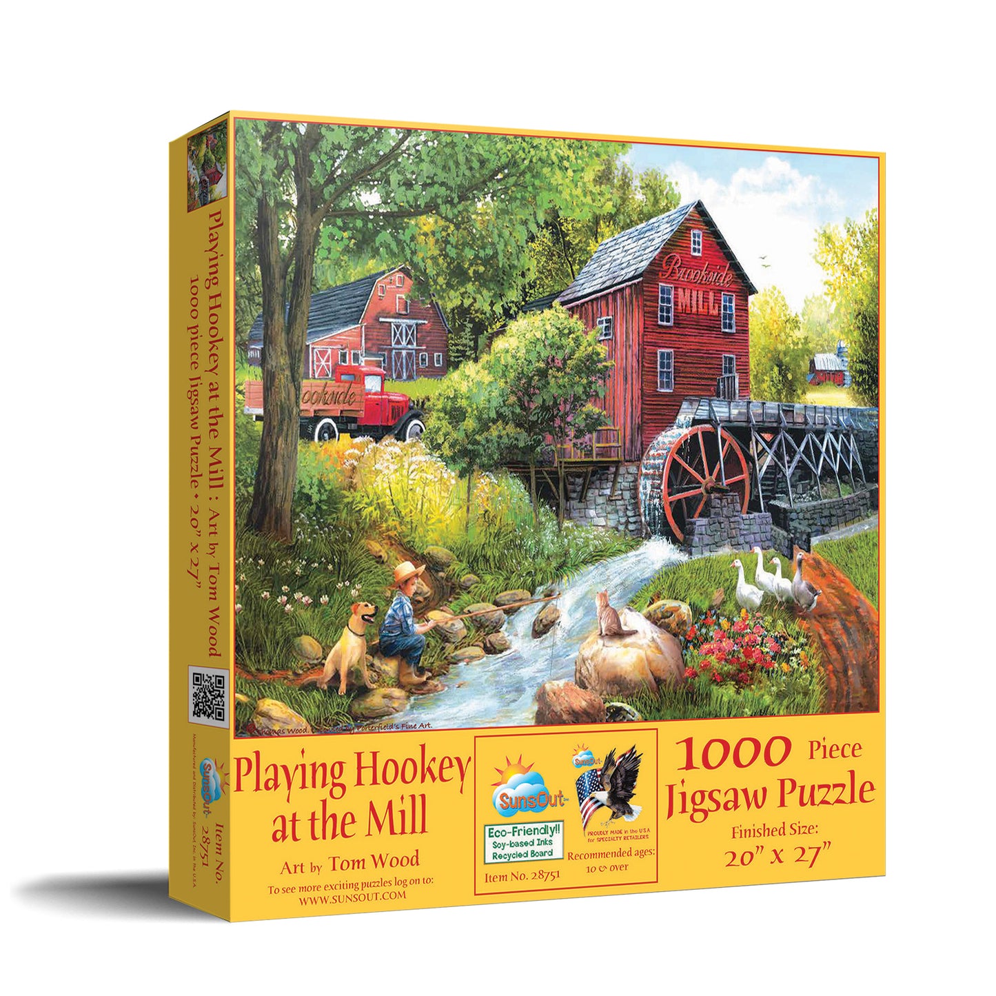 Playing Hookey at the Mill 1000 pc Jigsaw Puzzle 28751