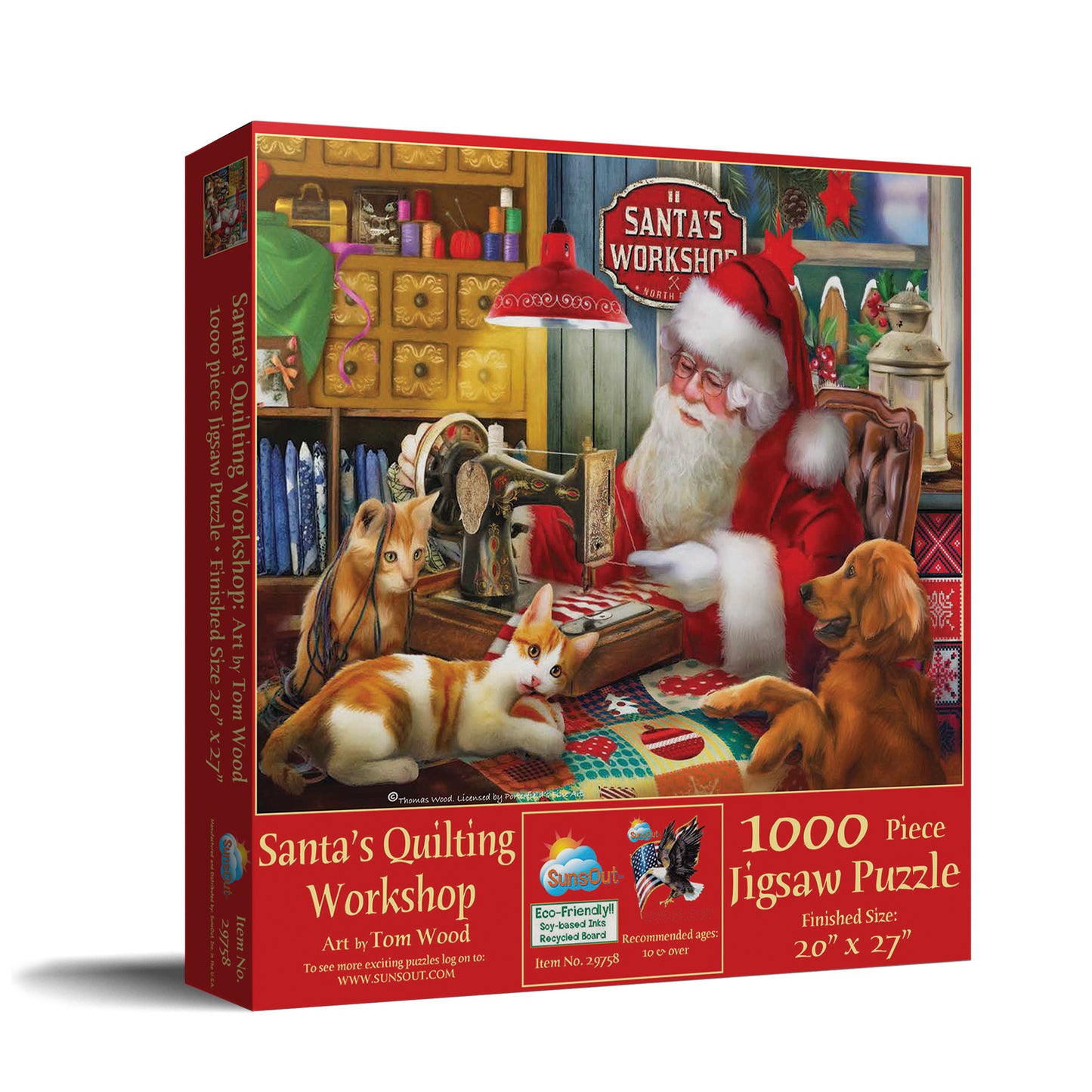 Santa's Quilting Workshop 1000 pc Jigsaw Puzzle 29758