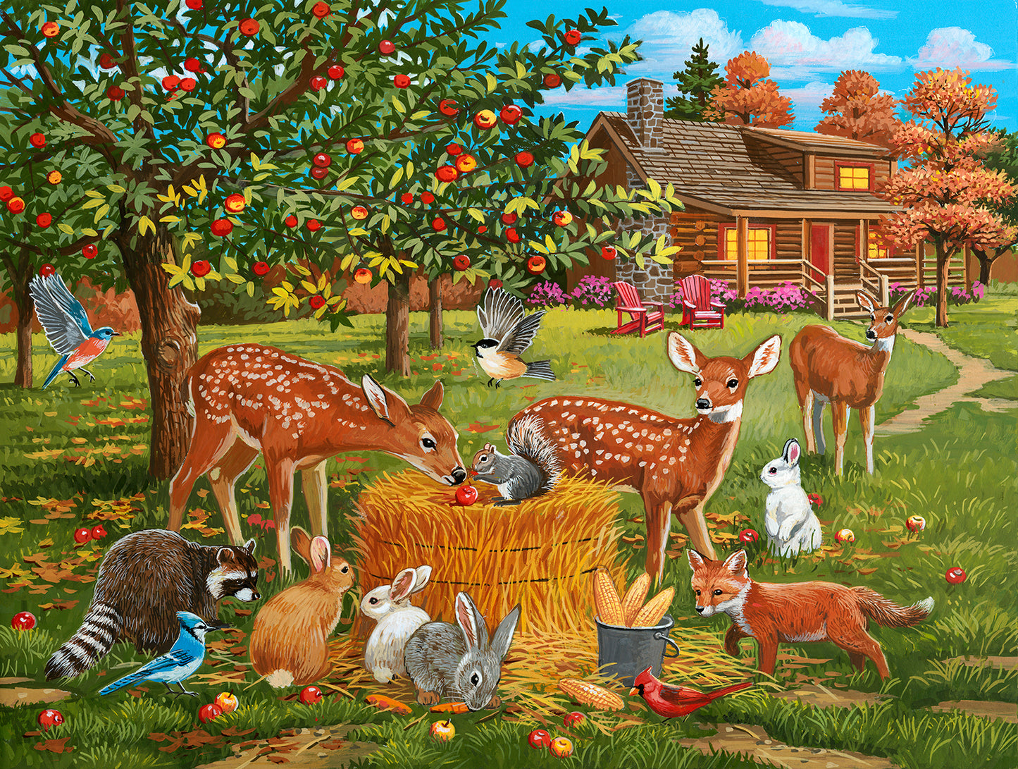 Gathering under the AppleTree 500 pc Jigsaw Puzzle 30499