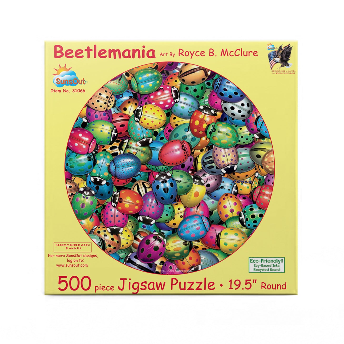 Beetles Round Mania 500 pc Jigsaw Puzzle 31066