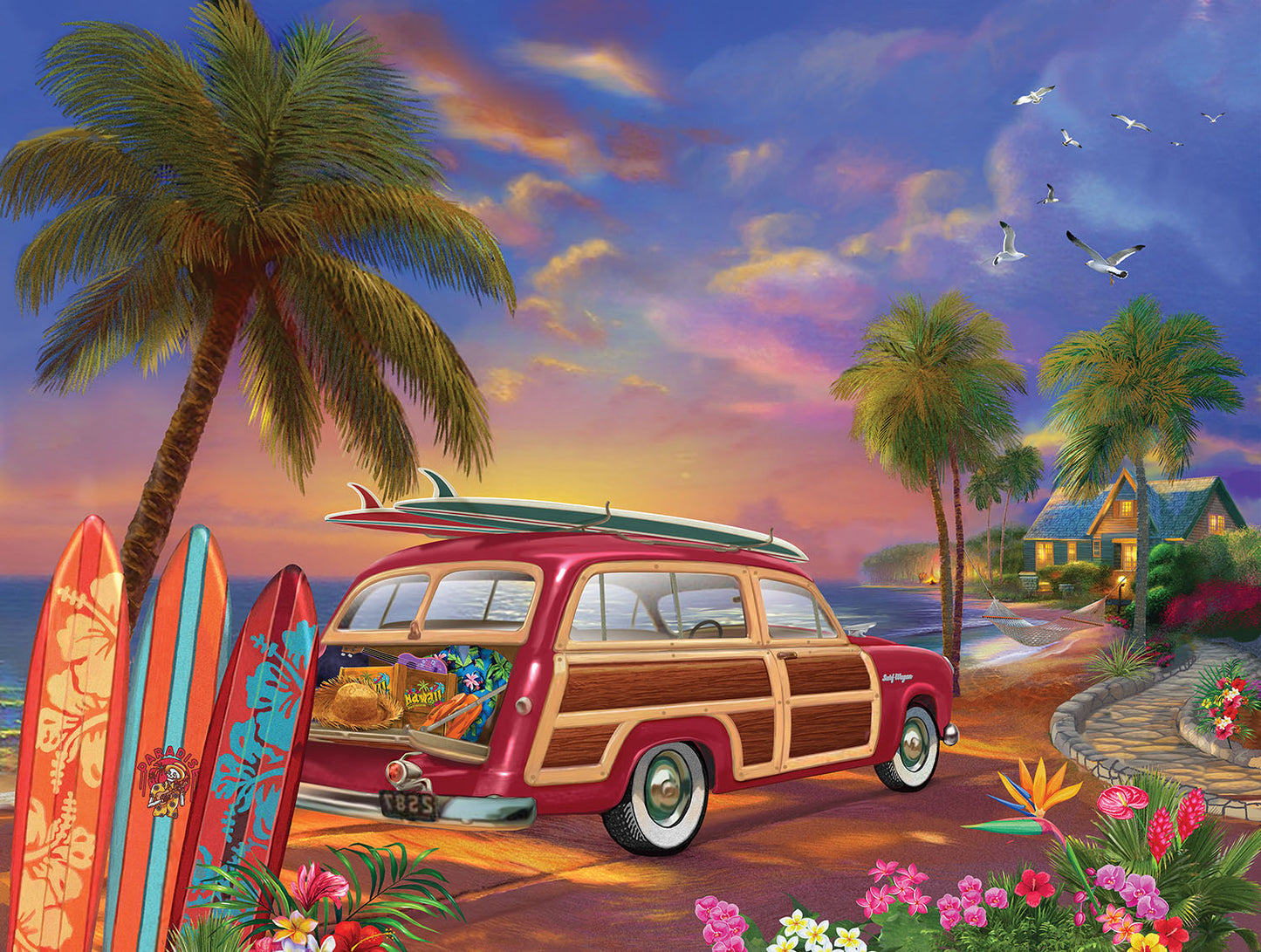 Surfer Sunset 500 pc Jigsaw Puzzle 31413