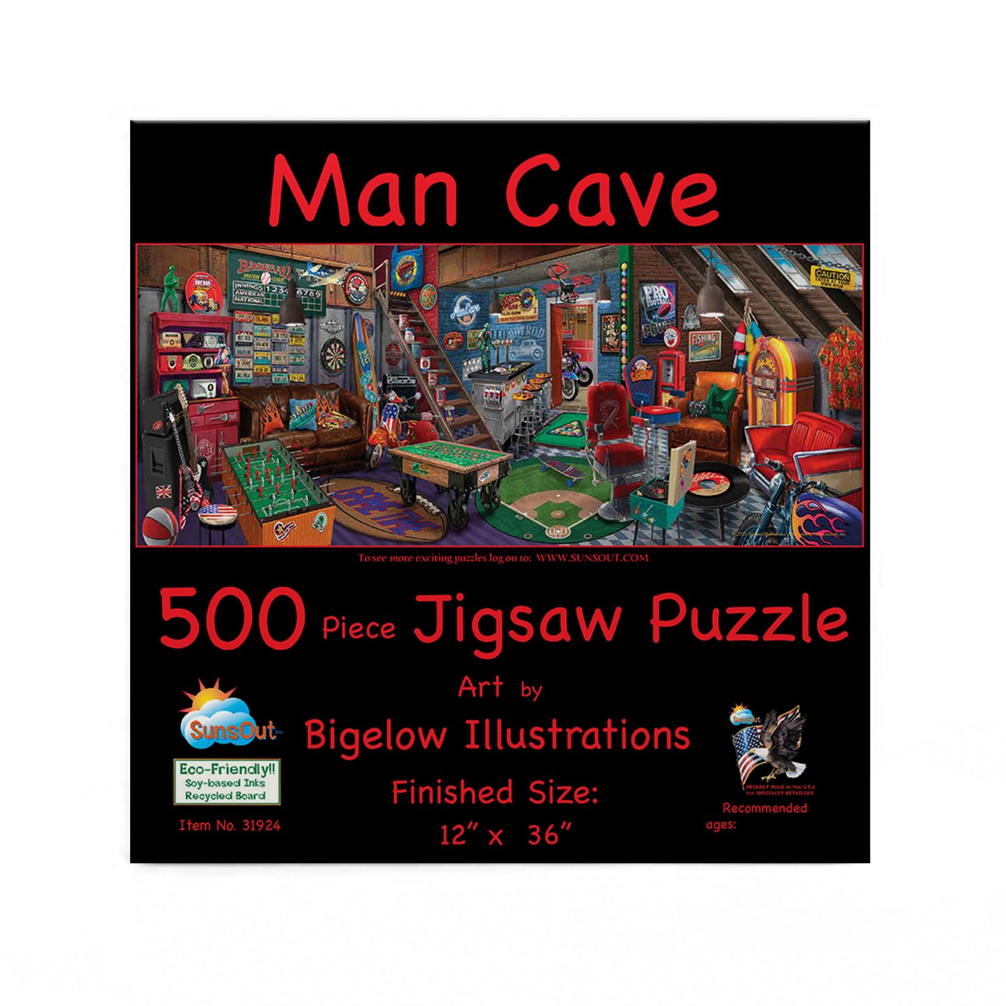 Man Cave 500 pc Jigsaw Puzzle 31924