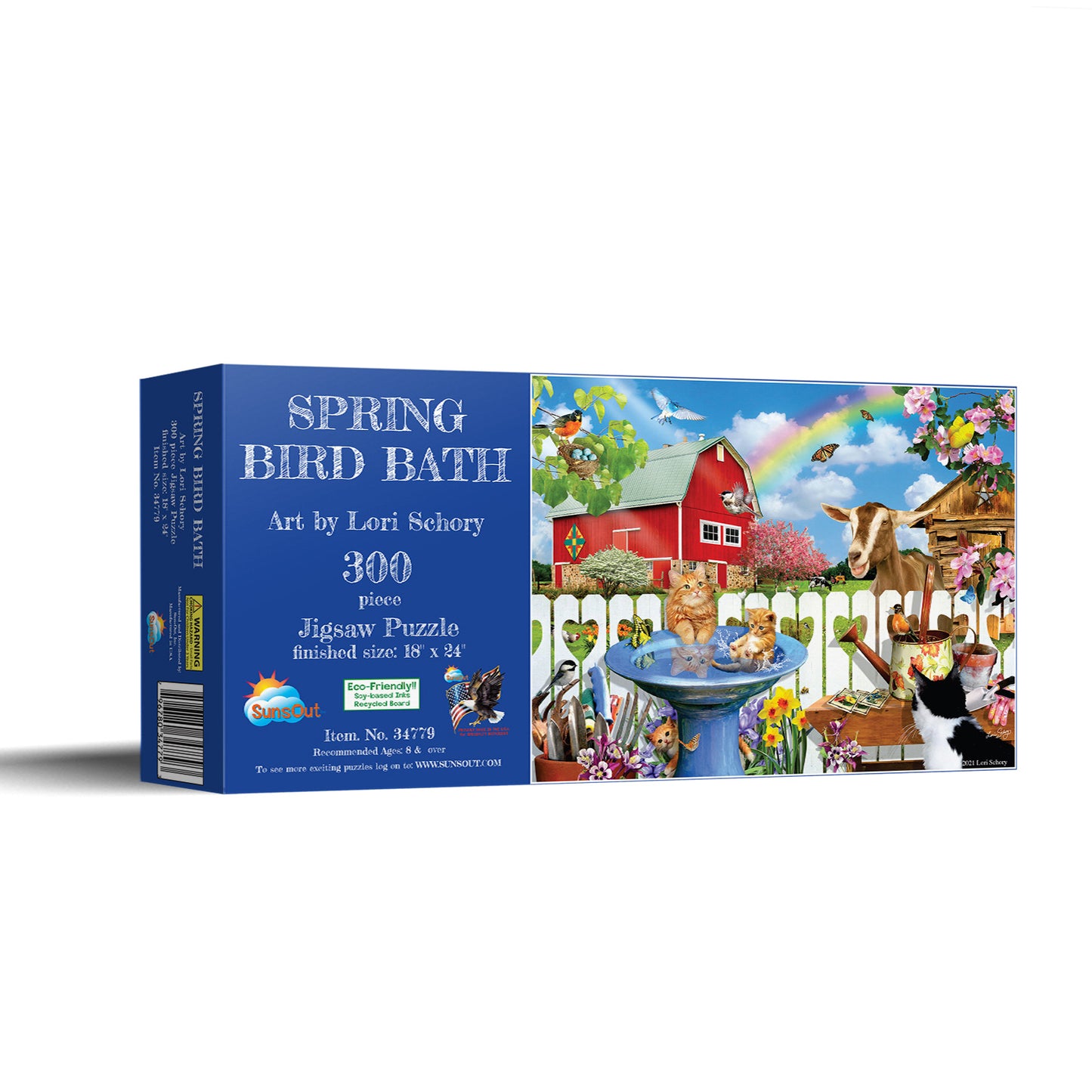 Spring Bird Bath 300 pc Jigsaw Puzzle 34779