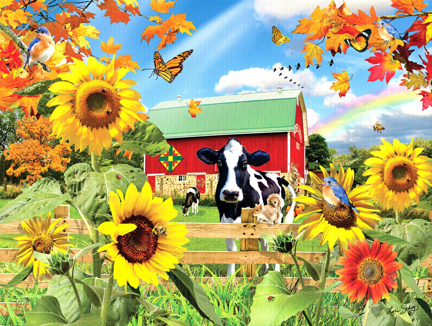Sunflower Barn 300 pc Jigsaw Puzzle 34838