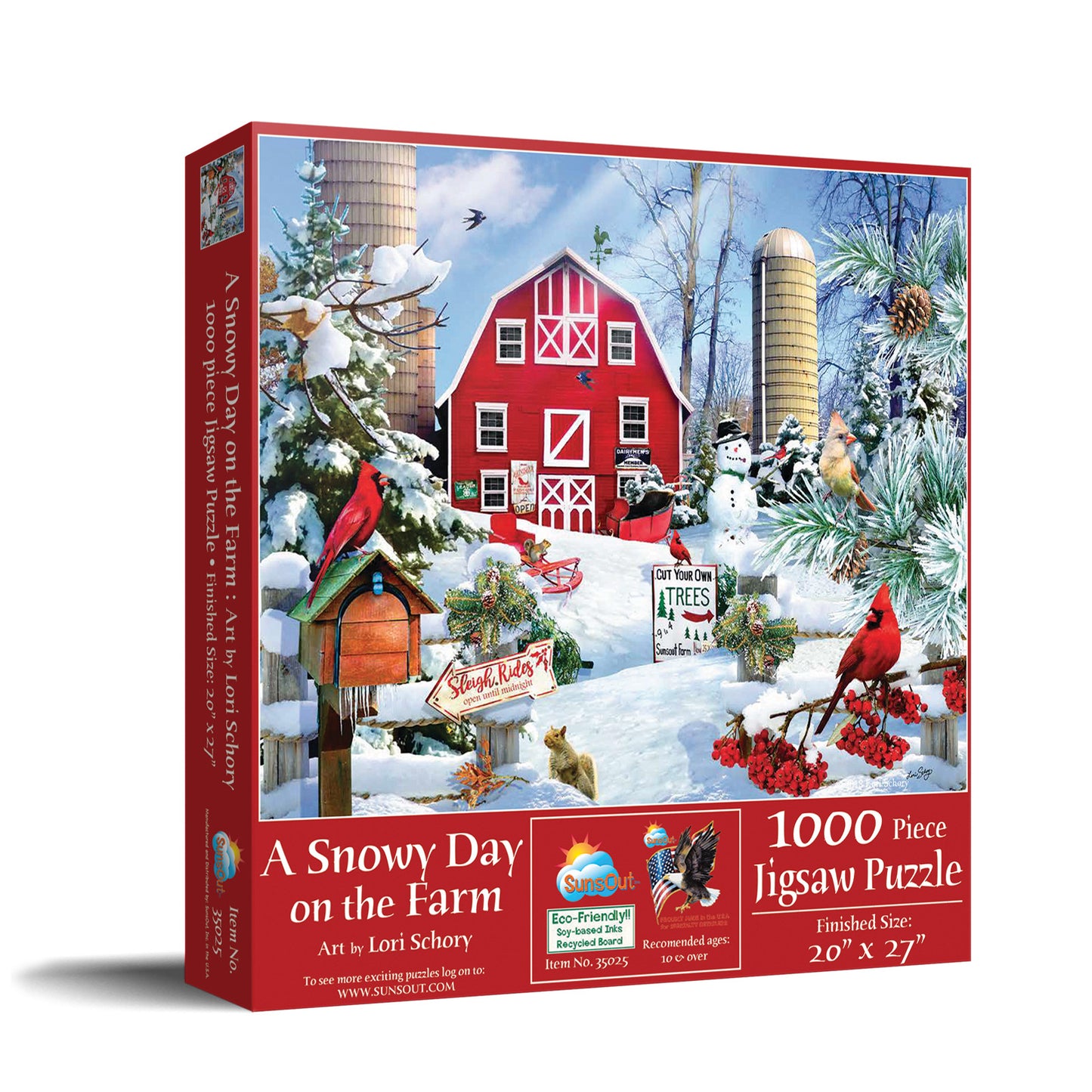 A Snowy Day on the Farm 1000 pc Jigsaw Puzzle 35025