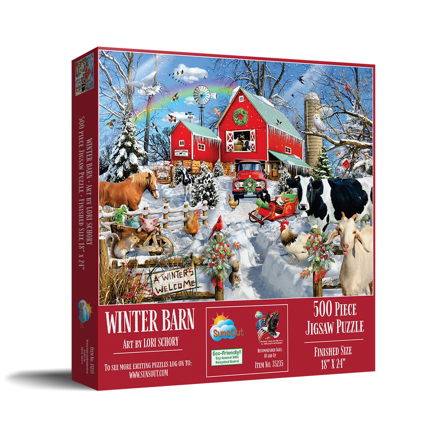 Winter Barn 500 pc Jigsaw Puzzle 35235