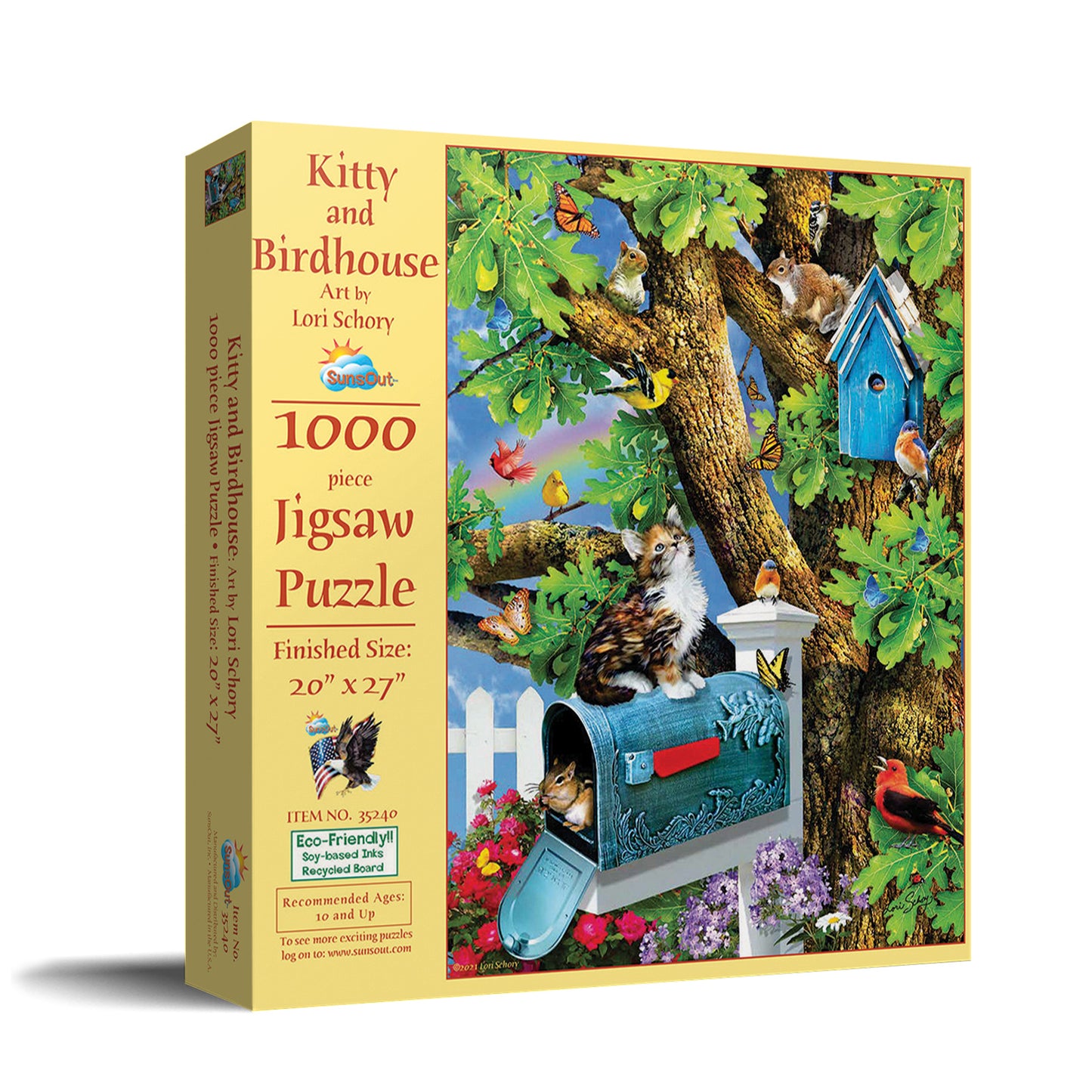 Kitty and Birdhouse 1000 pc Jigsaw Puzzle 35240