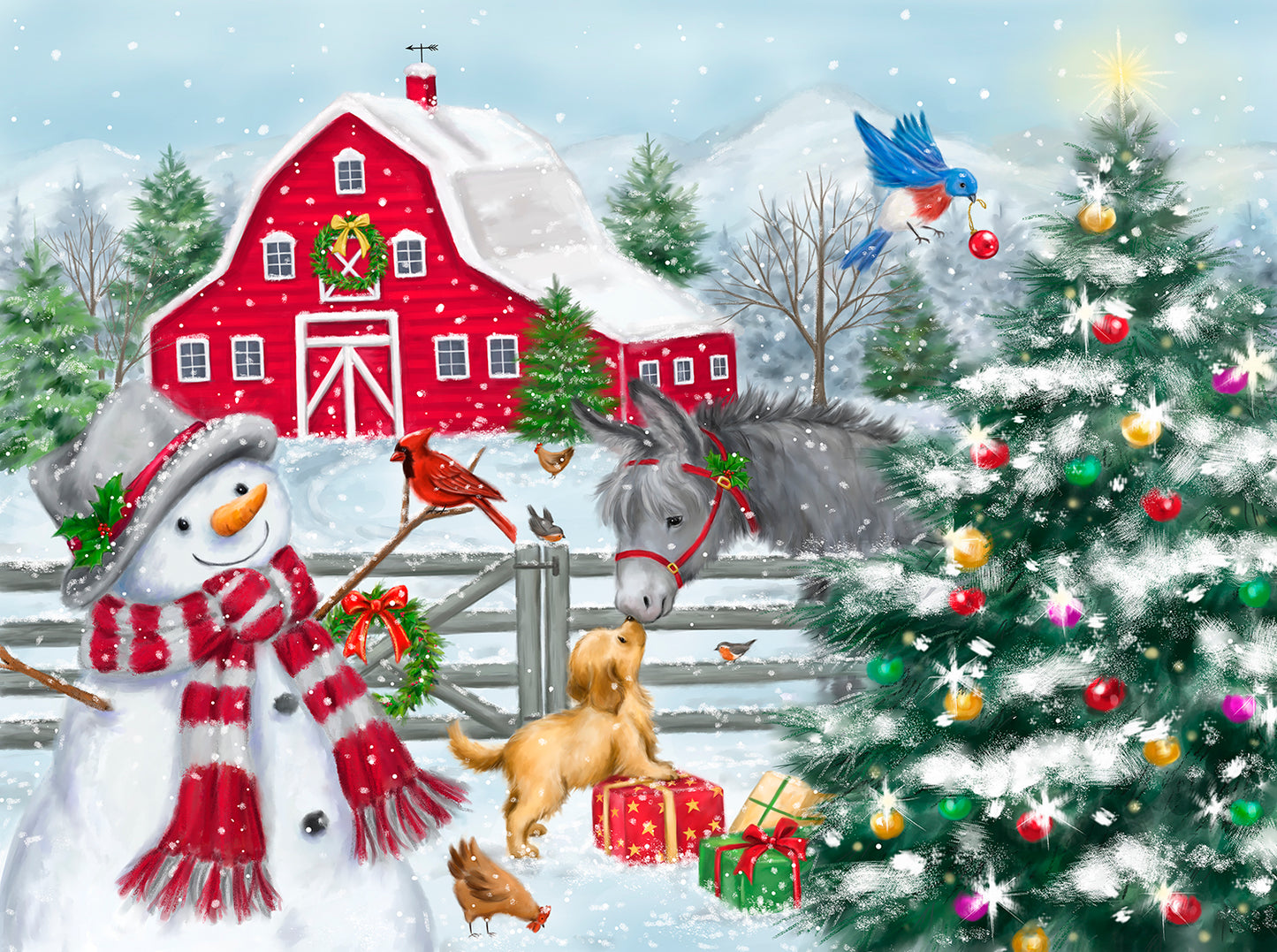 Winter Farm 1000 pc Jigsaw Puzzle 35319