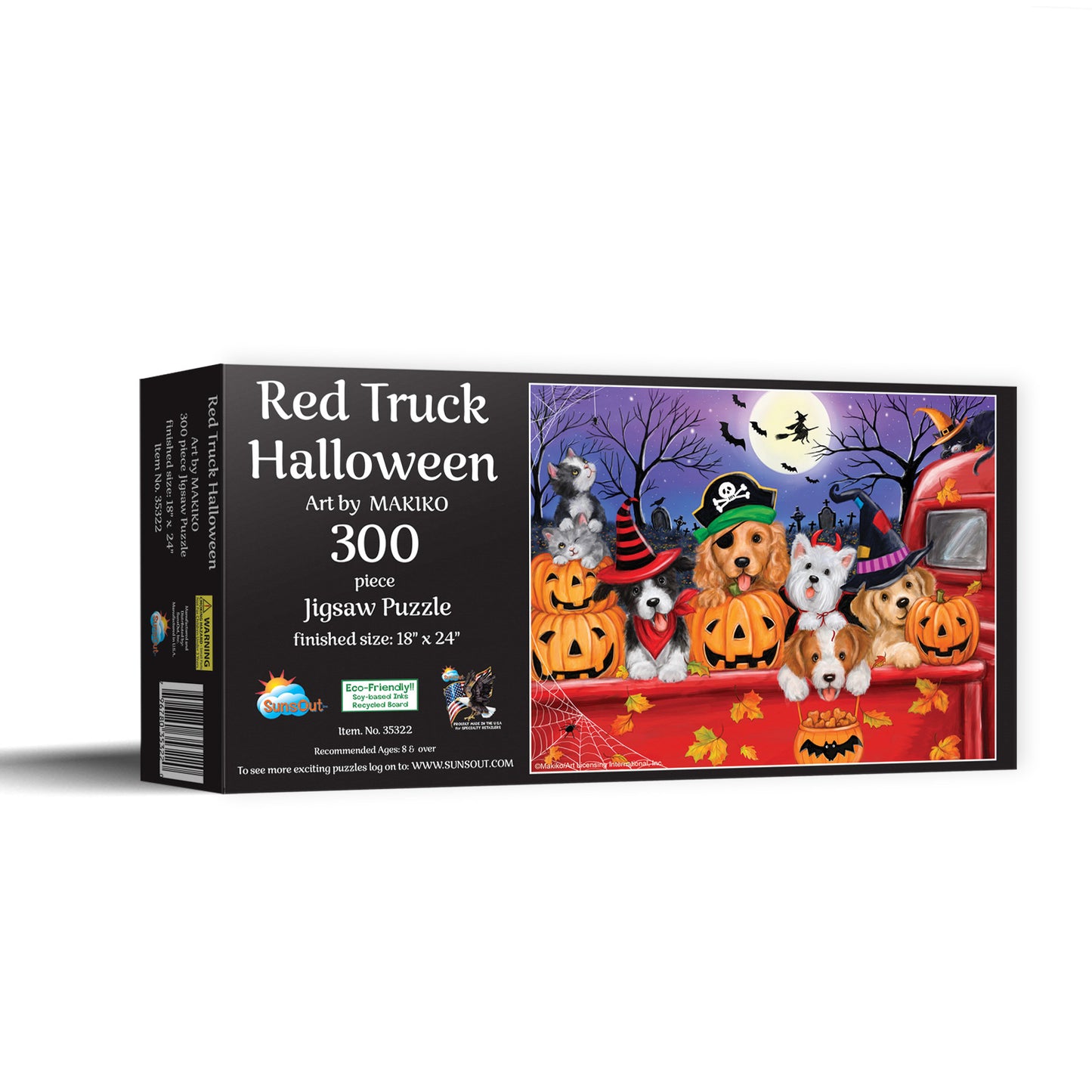 Red Truck Halloween 300 pc Jigsaw Puzzle 35322
