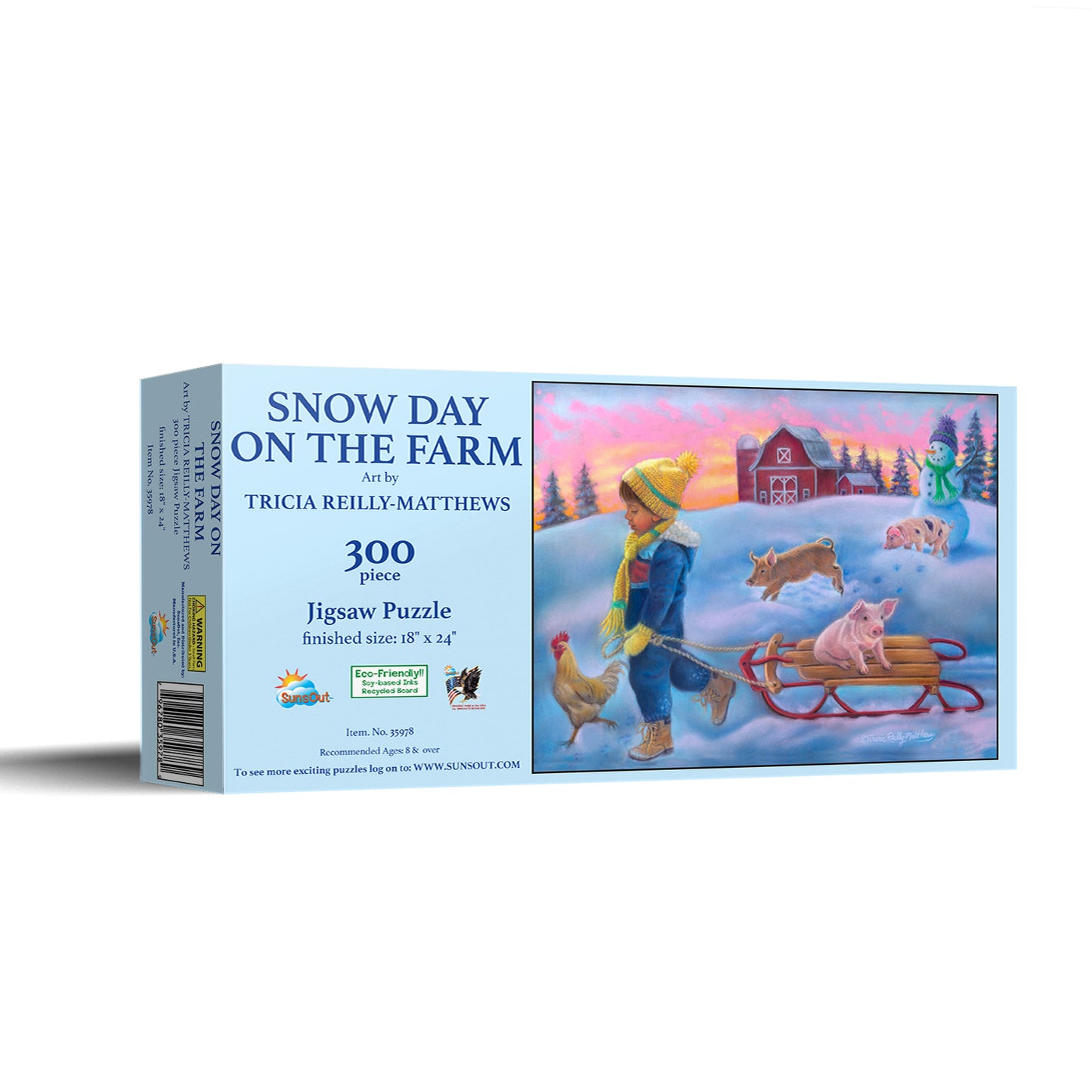 Snow Day on the Farm 300 pc Jigsaw Puzzle 35978