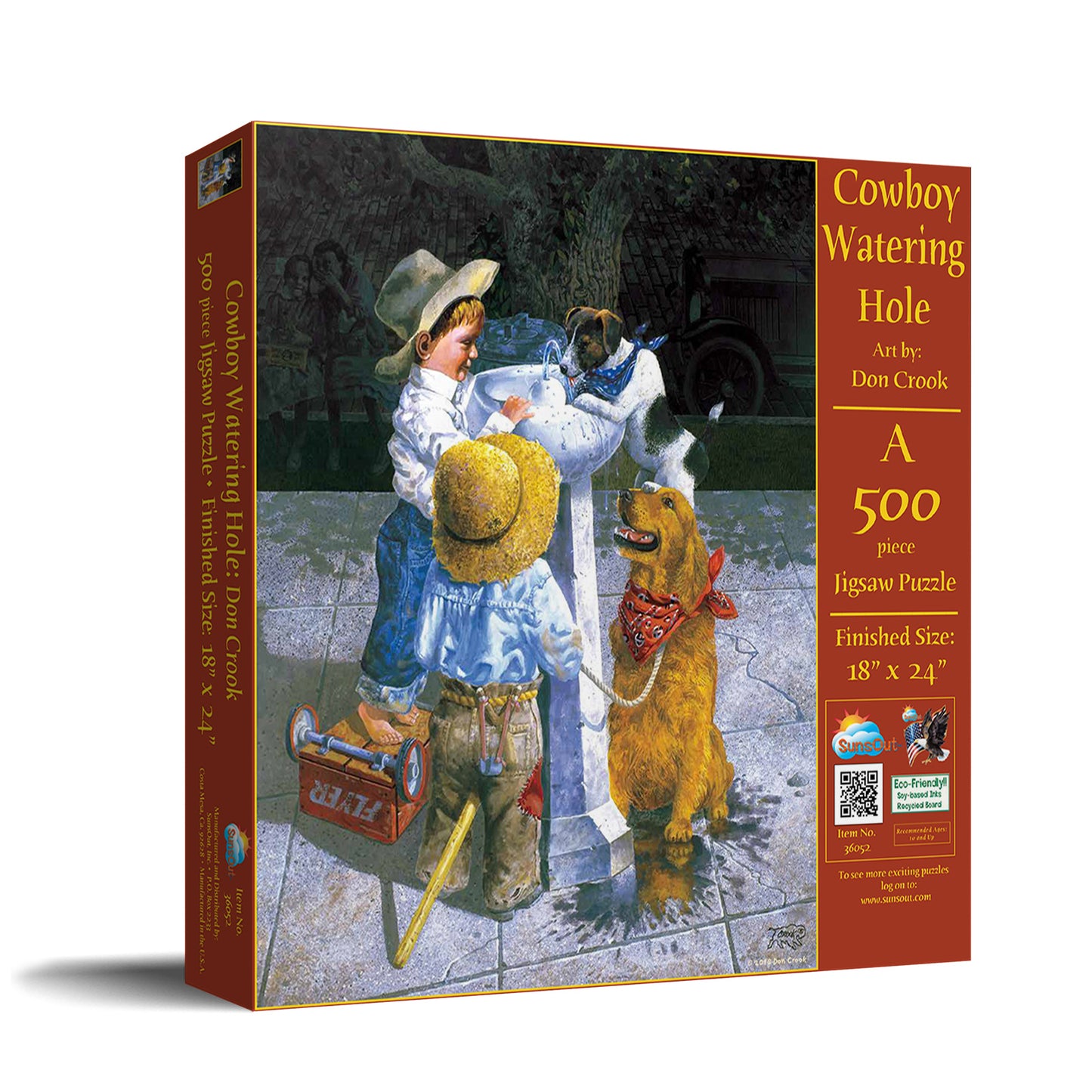 Cowboy Watering Hole 500 pc Jigsaw Puzzle 36052