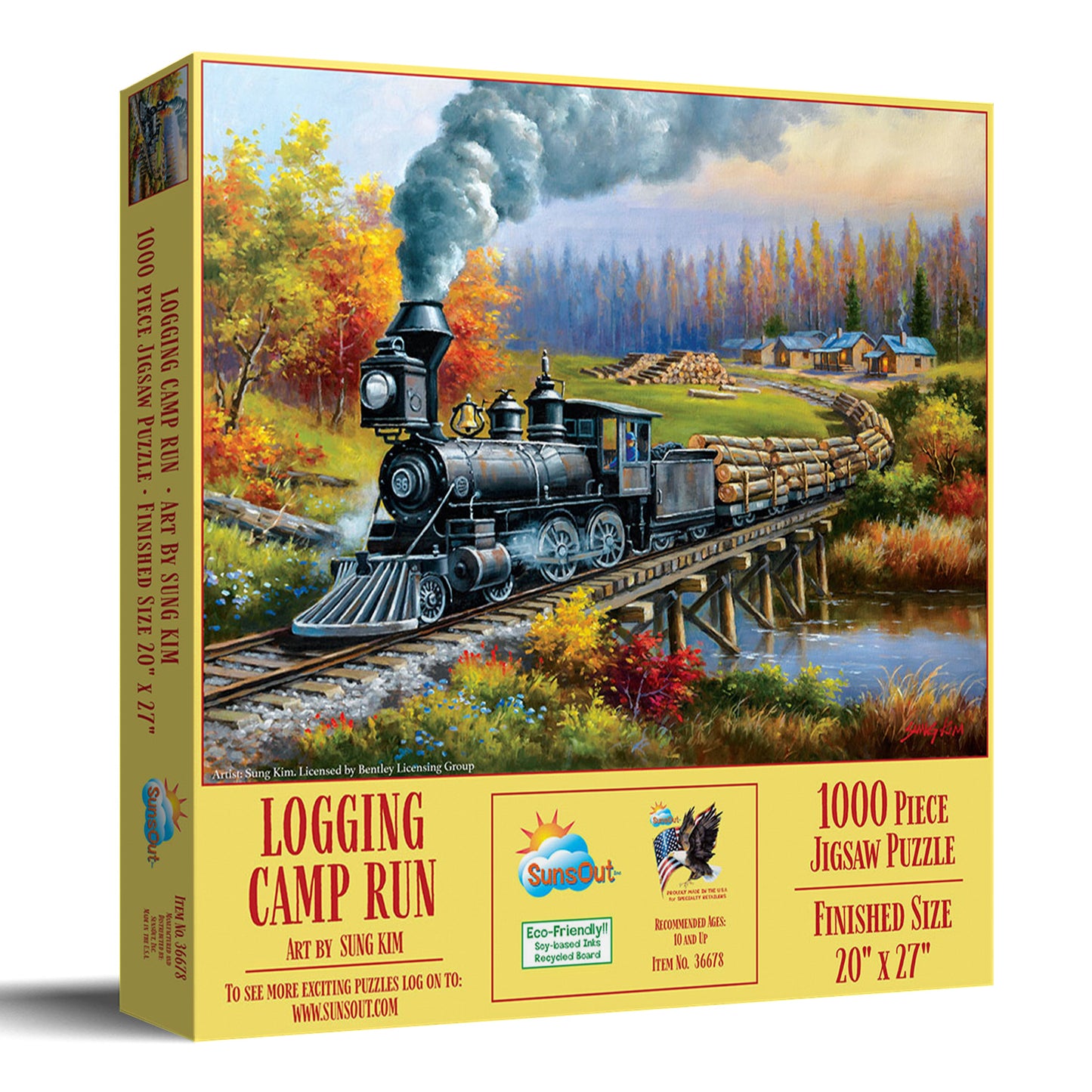 Logging Camp Run 1000 pc Jigsaw Puzzle 36678
