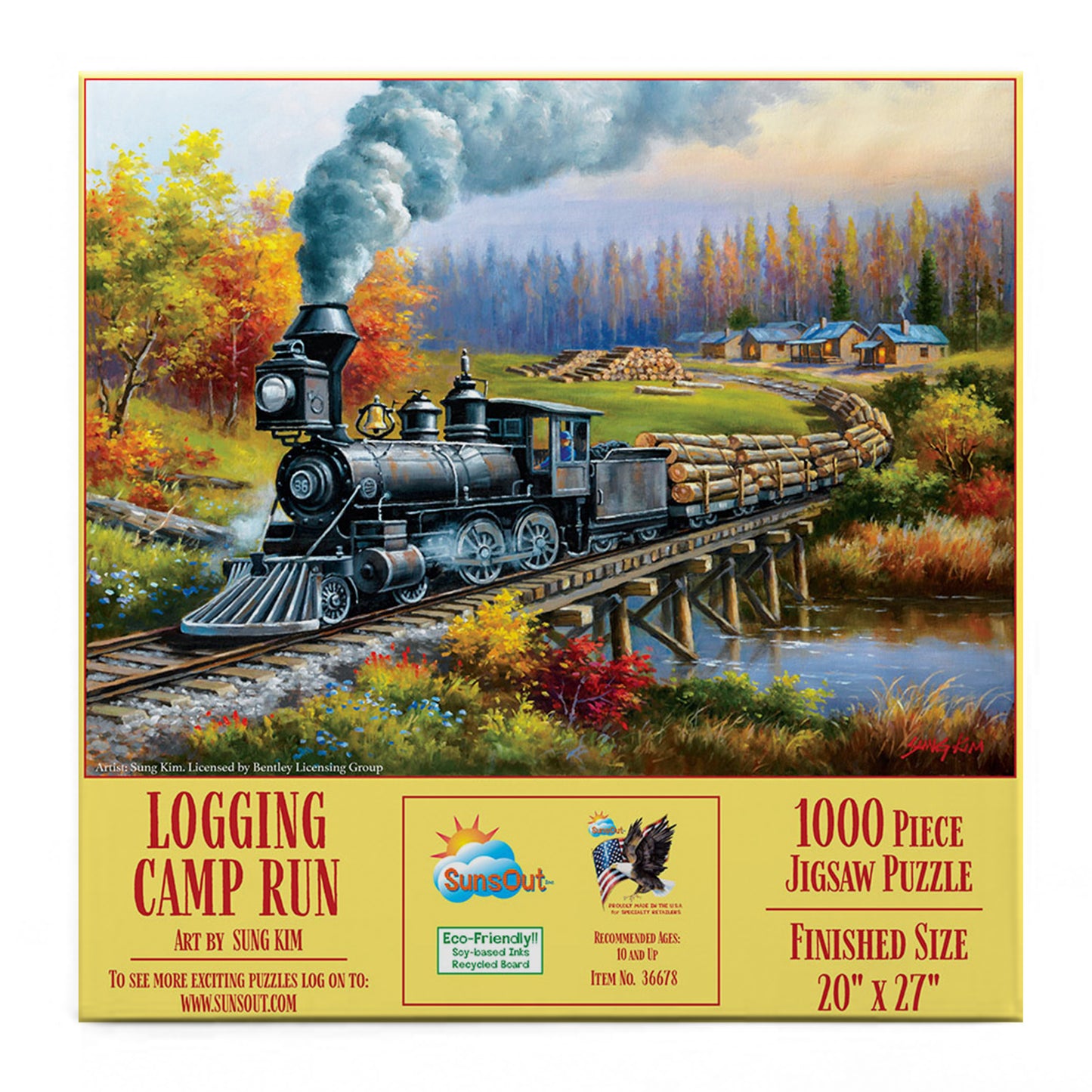 Logging Camp Run 1000 pc Jigsaw Puzzle 36678
