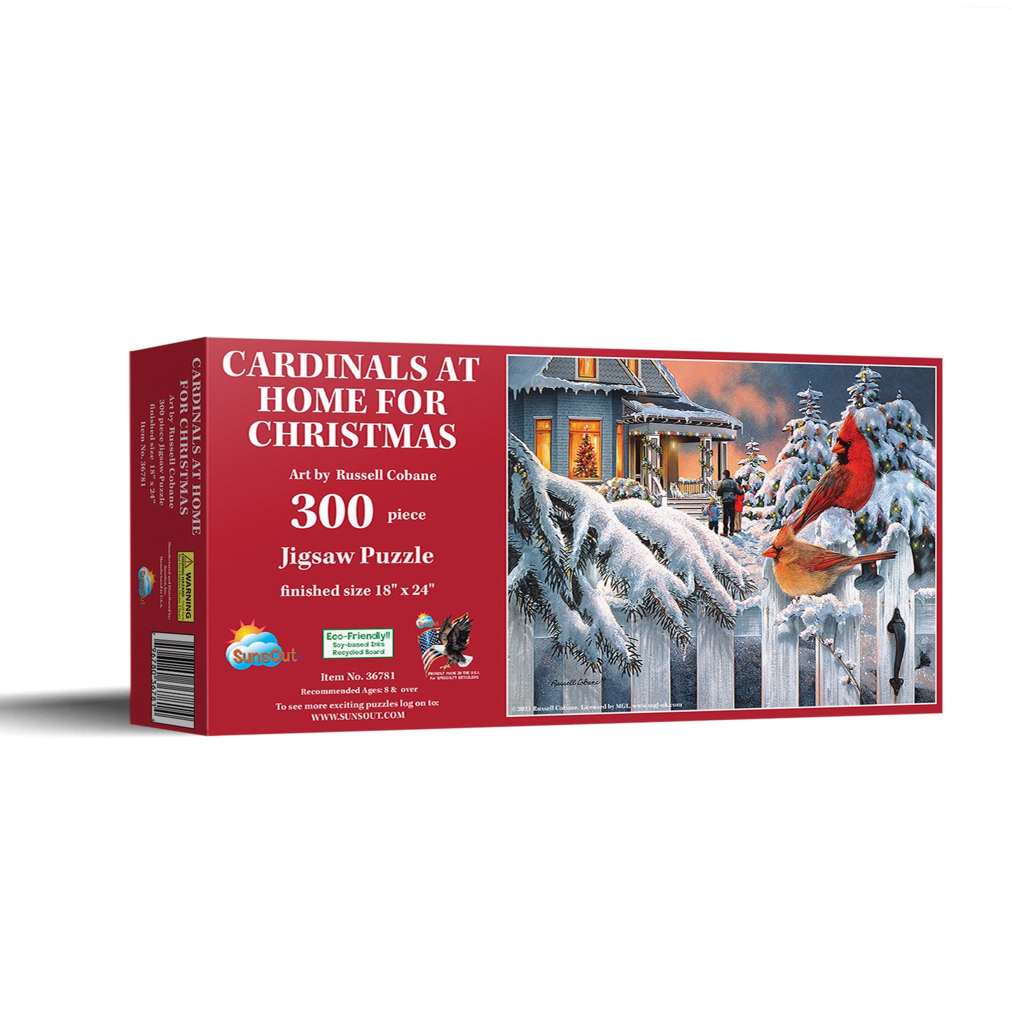 Cardinals at home for Christmas 300 pc Jigsaw Puzzle 36781