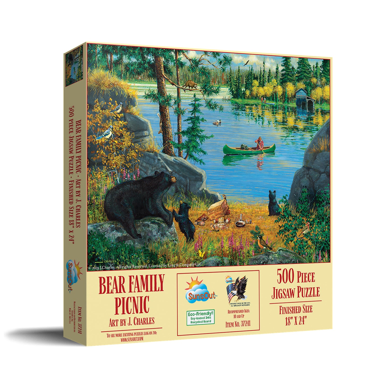 Bear Family Picnic 500 pc Jigsaw Puzzle 37241