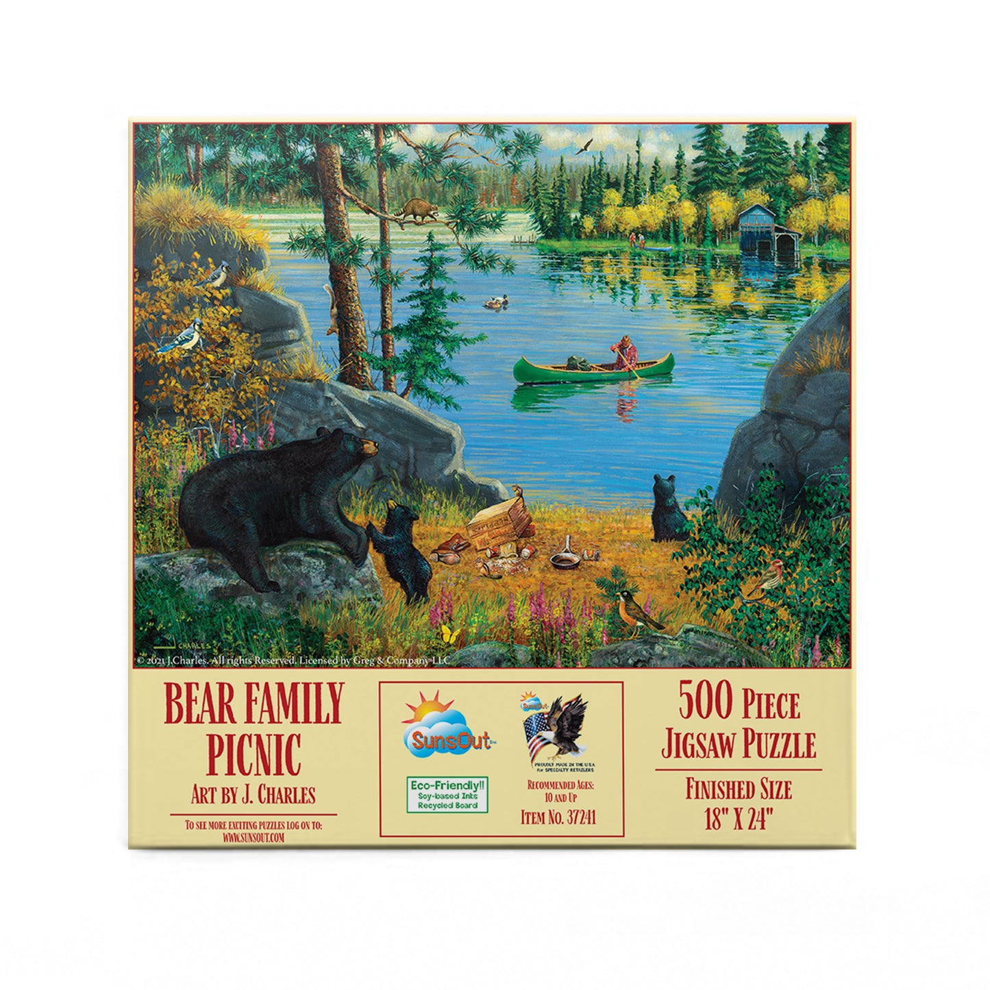 Bear Family Picnic 500 pc Jigsaw Puzzle 37241