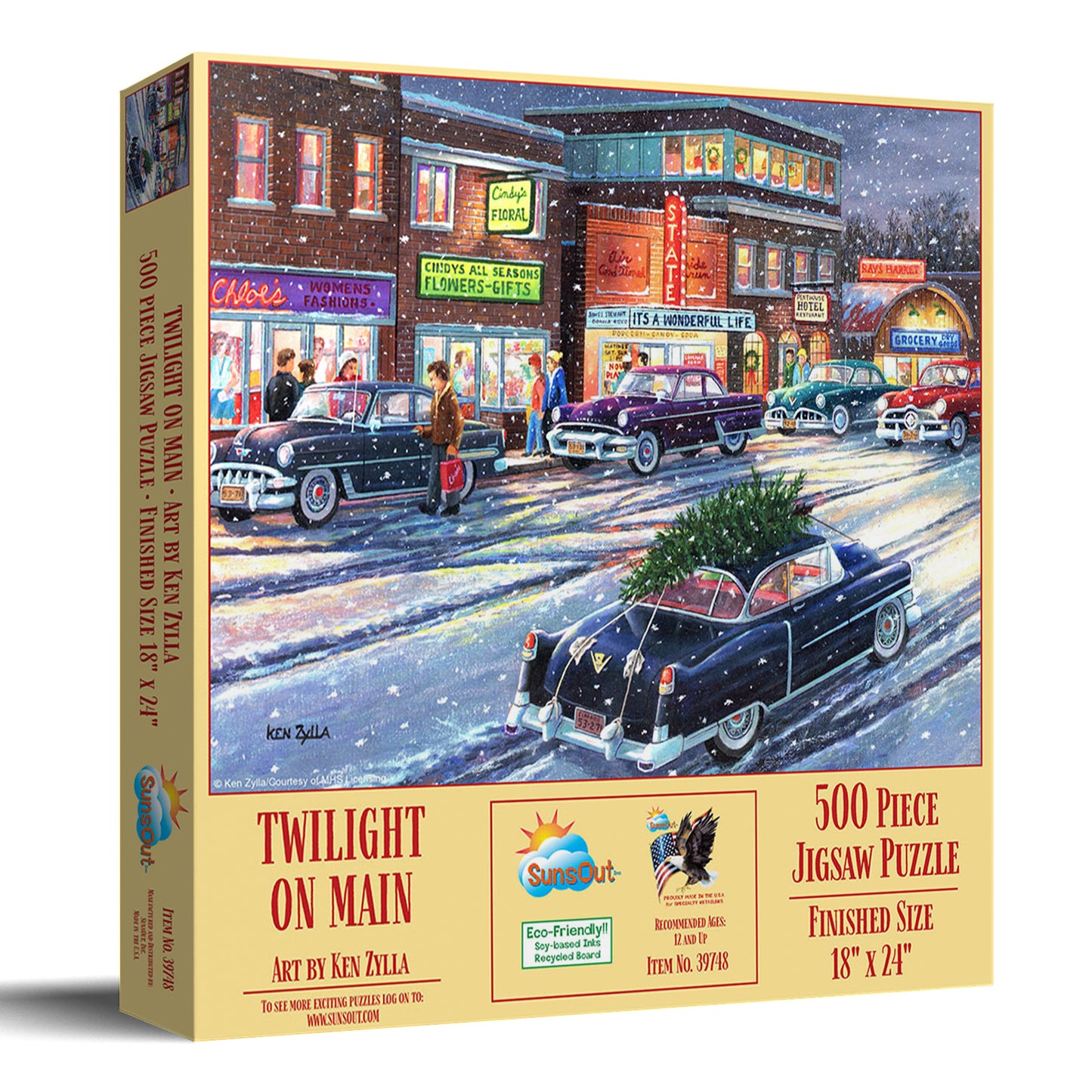 Twilight on Main 500 pc Jigsaw Puzzle 39748