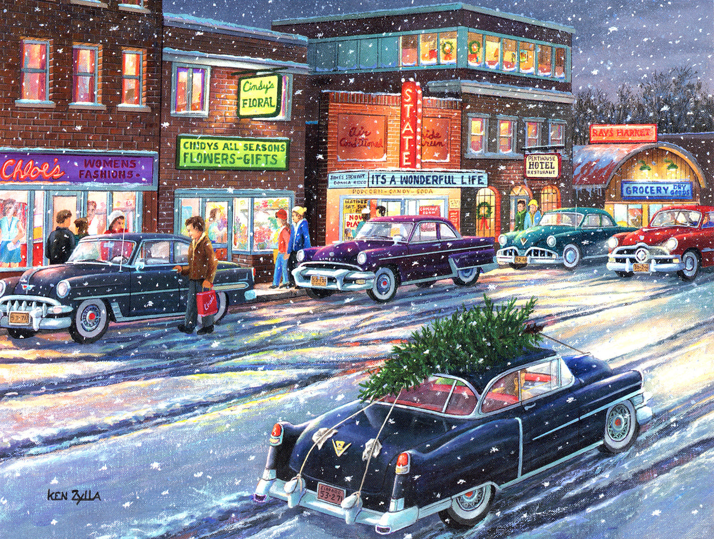 Twilight on Main 500 pc Jigsaw Puzzle 39748
