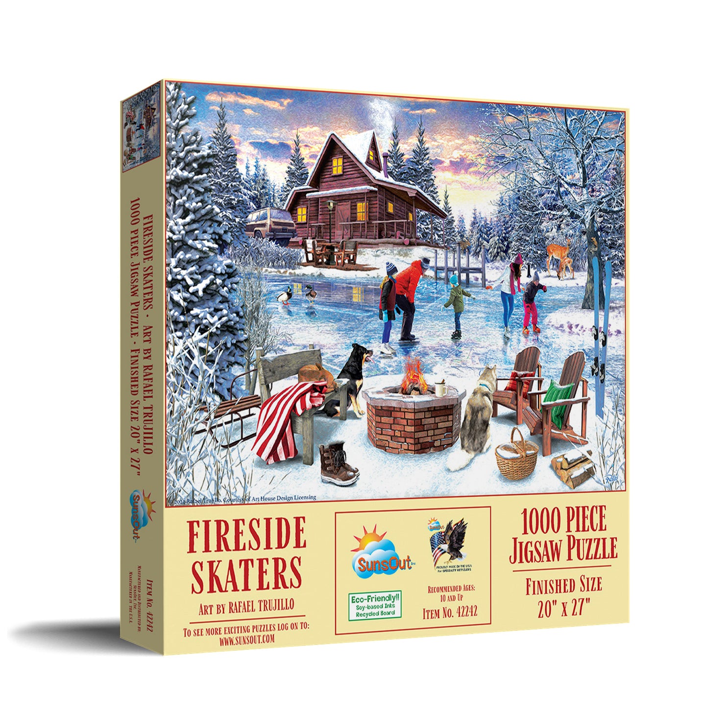 Fireside Skaters 1000 pc Jigsaw Puzzle 42242