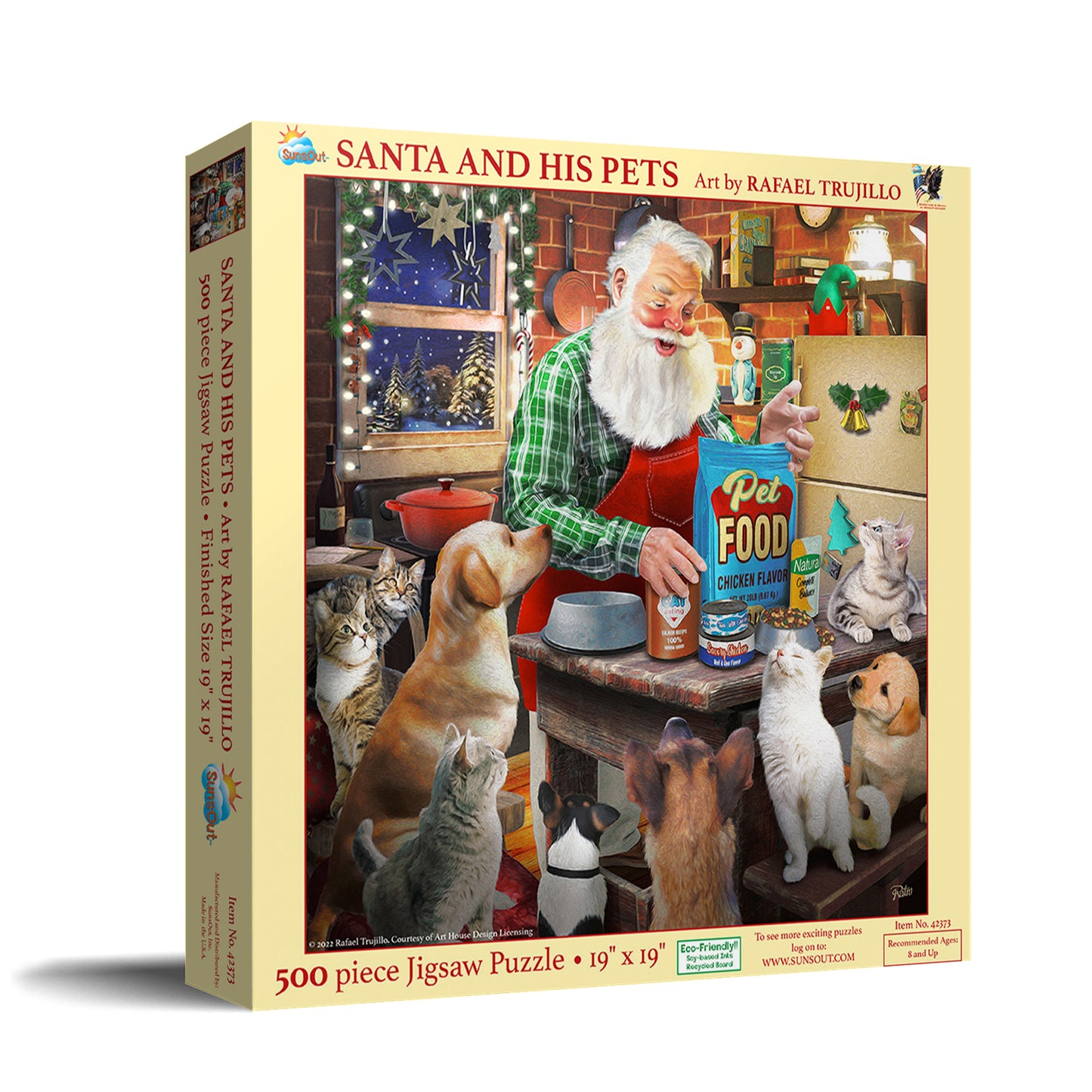 Santa and His Pets 500 pc Jigsaw Puzzle 42373