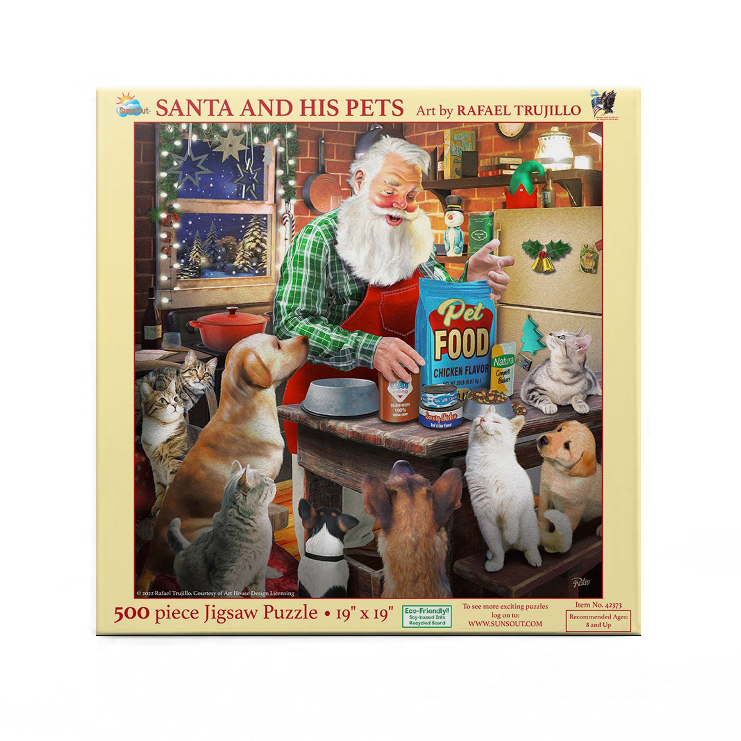 Santa and His Pets 500 pc Jigsaw Puzzle 42373