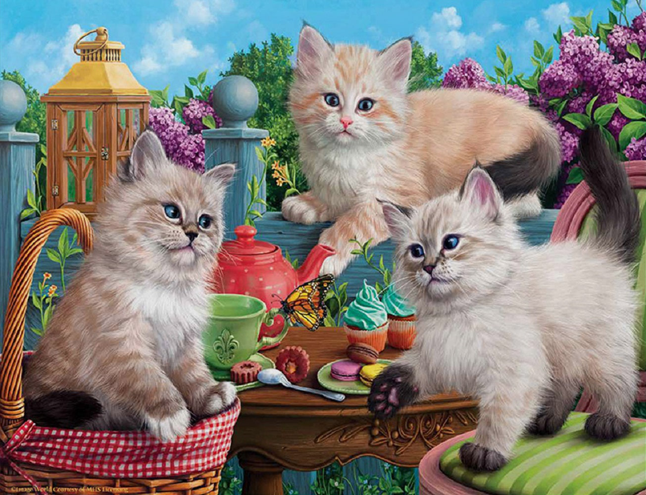 Kitten Tea Party 500 pc Jigsaw Puzzle 42909