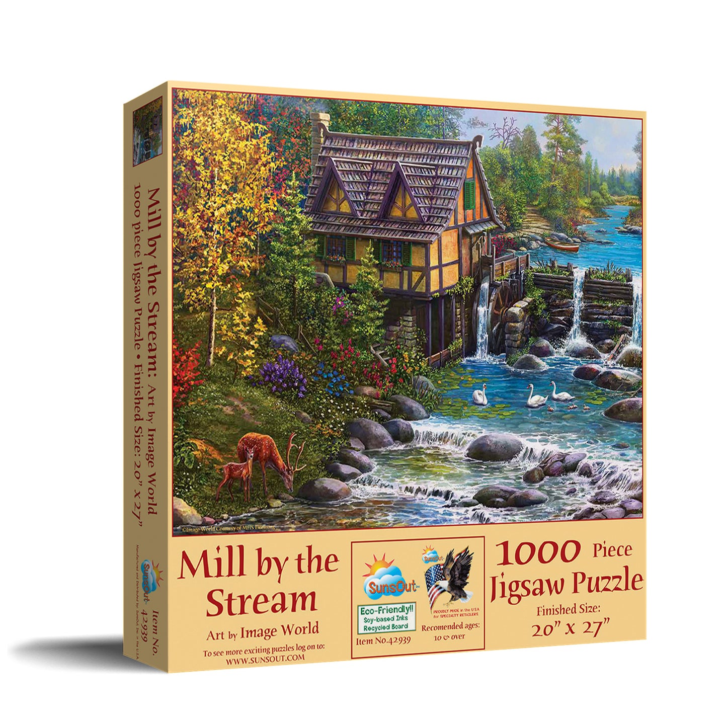 Mill by the Stream 1000 pc Jigsaw Puzzle 42939