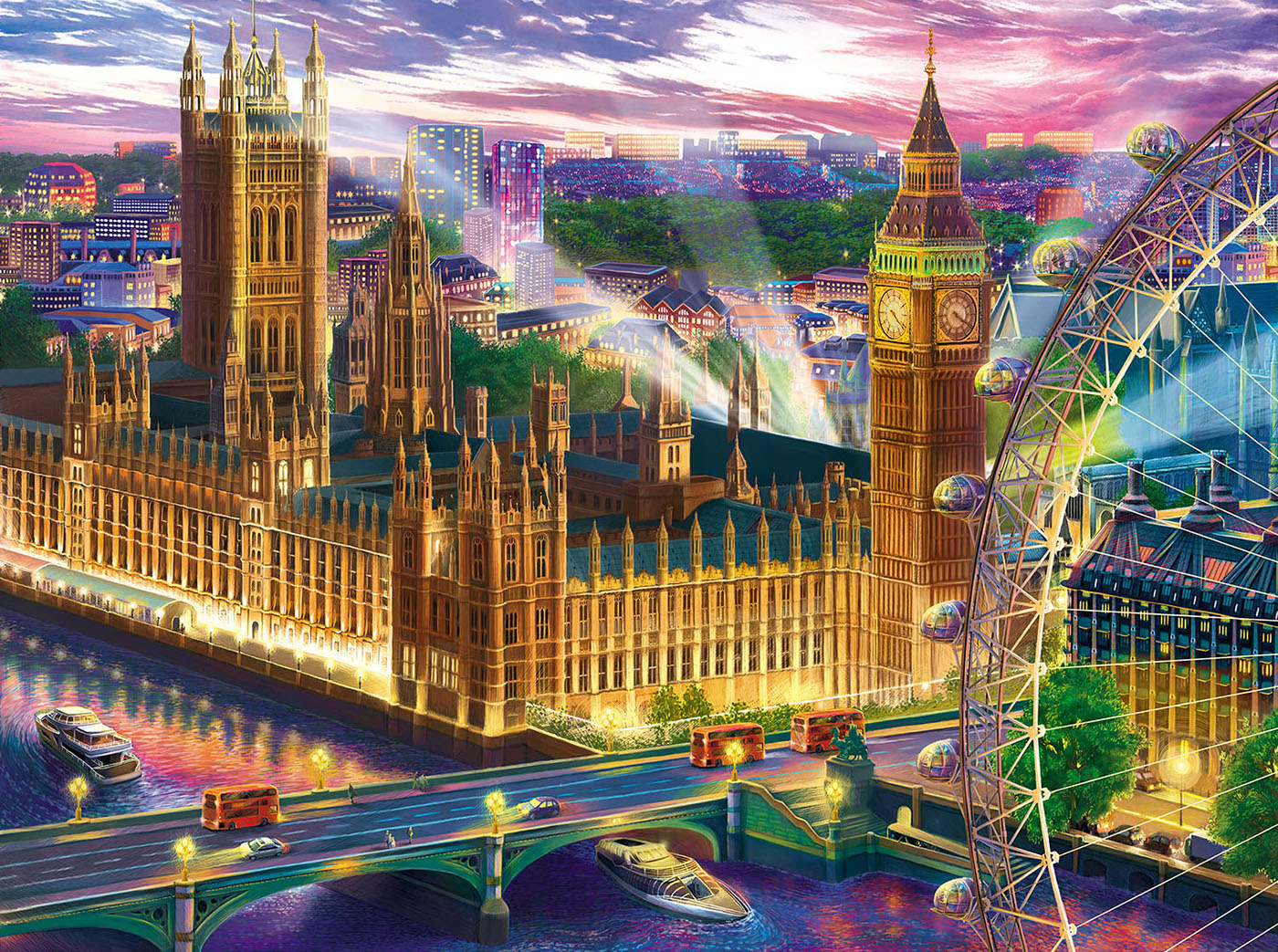 London Evening 1000 pc Jigsaw Puzzle 42981