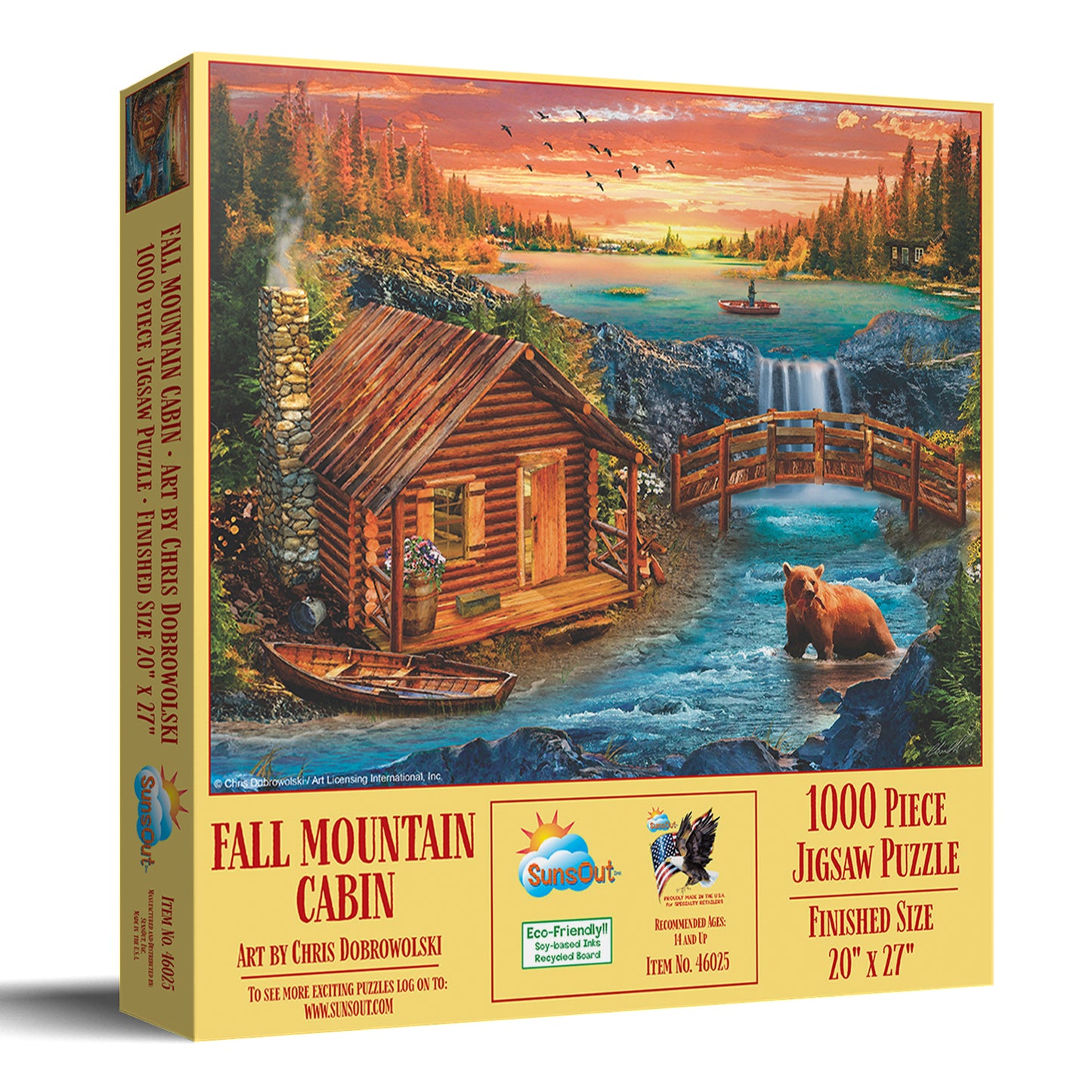 Fall Mountain Cabin 1000 pc Jigsaw Puzzle 46025