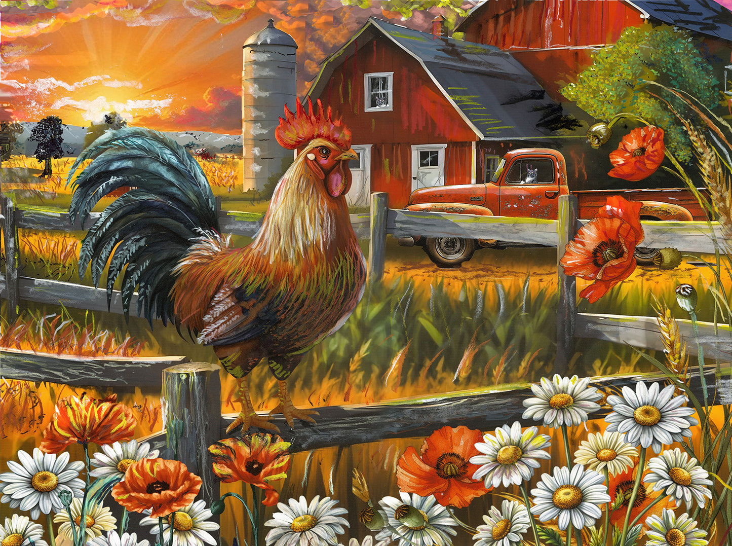Sunsrise on the Farm 1000 pc Jigsaw Puzzle 52350