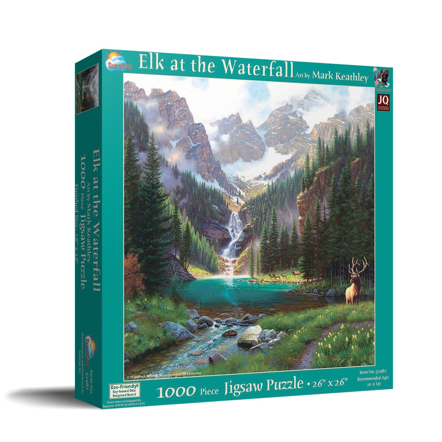 Elk at the Waterfall 1000 pc Jigsaw Puzzle 52982