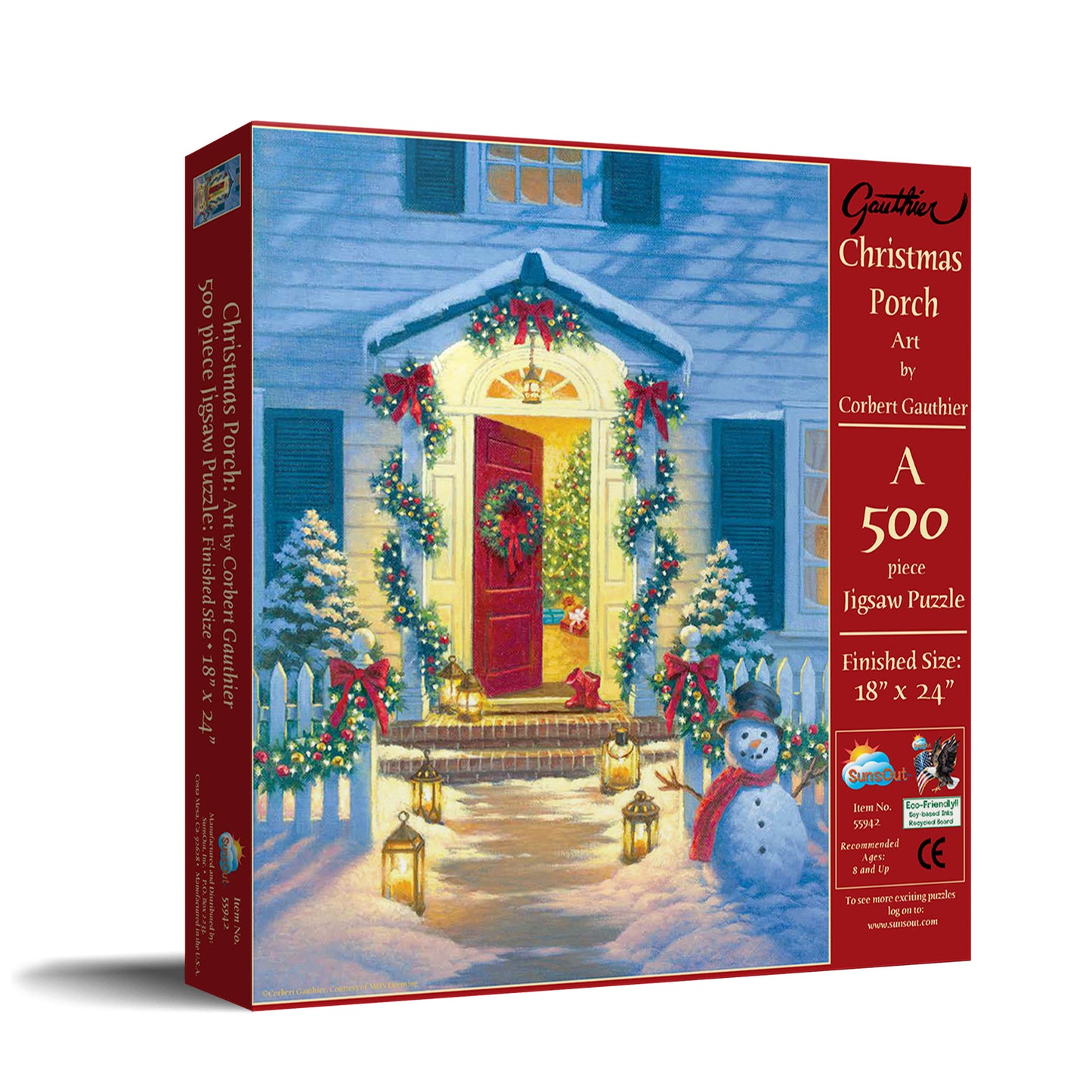 Christmas Porch 500 pc Jigsaw Puzzle 55942