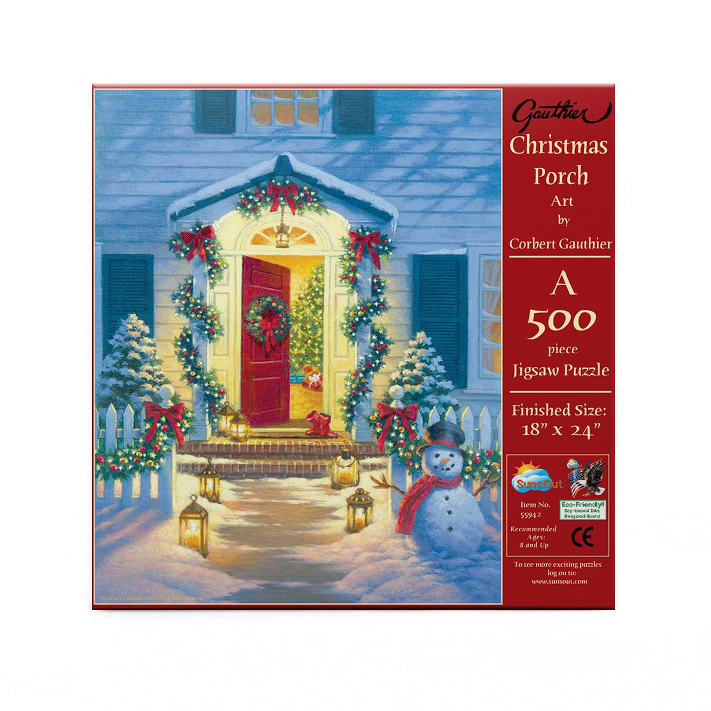 Christmas Porch 500 pc Jigsaw Puzzle 55942