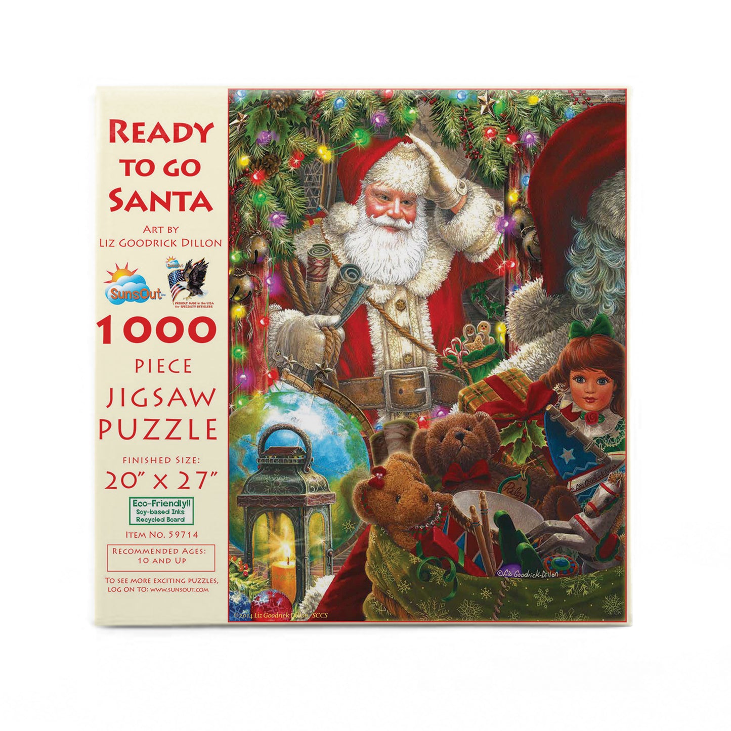 Ready to Go Santa 1000 pc Jigsaw Puzzle 59714