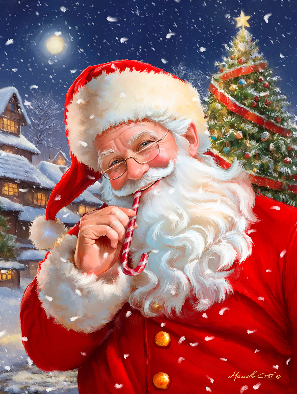 Candy Cane Santa 500 pc Jigsaw Puzzle 60622