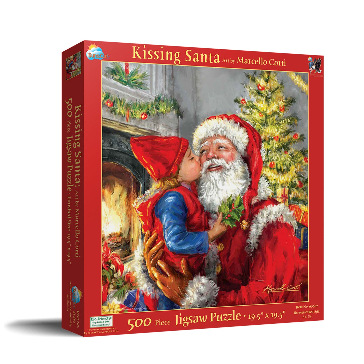 Kissing Santa 500 pc Jigsaw Puzzle 60662