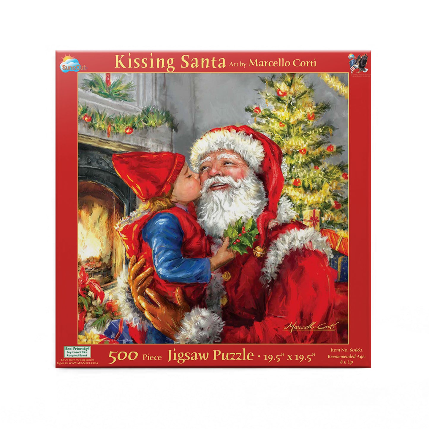 Kissing Santa 500 pc Jigsaw Puzzle 60662