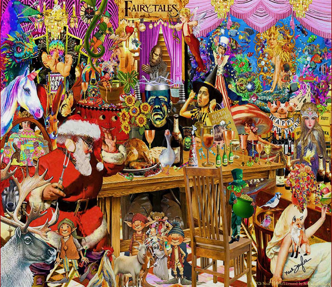Fairy Tale Collage 1000 pc Large Pieces Jigsaw Puzzle 61516