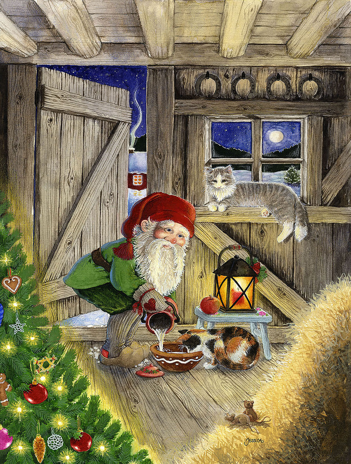 Christmas in the Barn 300 pc Jigsaw Puzzle 61530