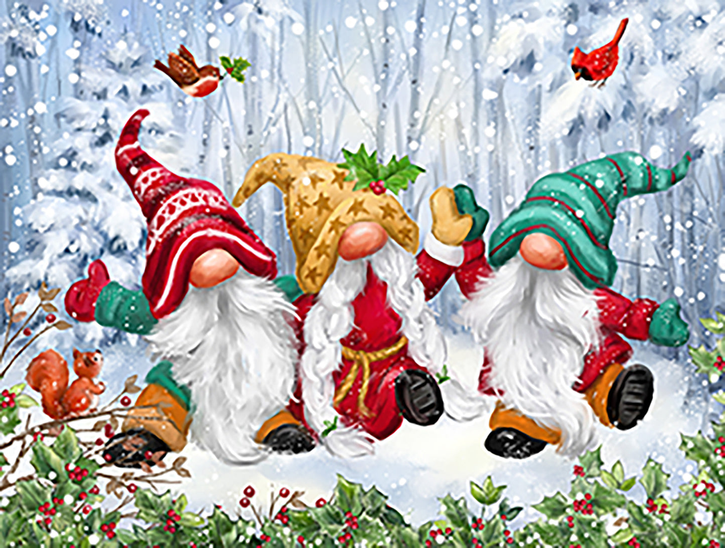 Three Winter Gnomes 300 pc Jigsaw Puzzle 61825