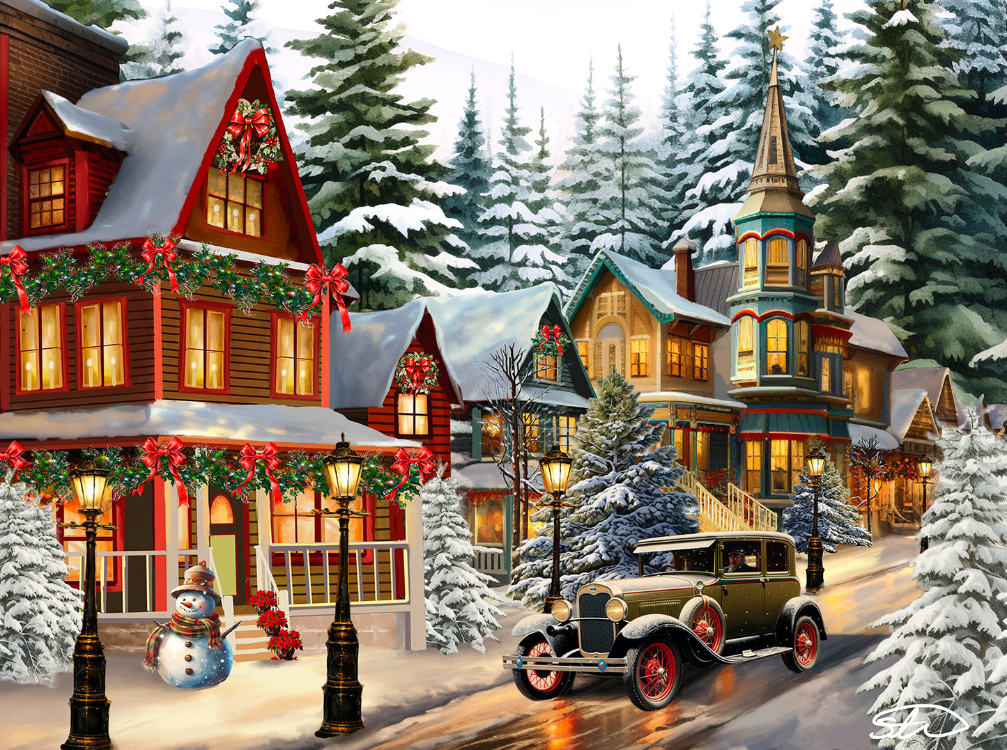 Christmas About Town 1000 pc Jigsaw Puzzle 61830